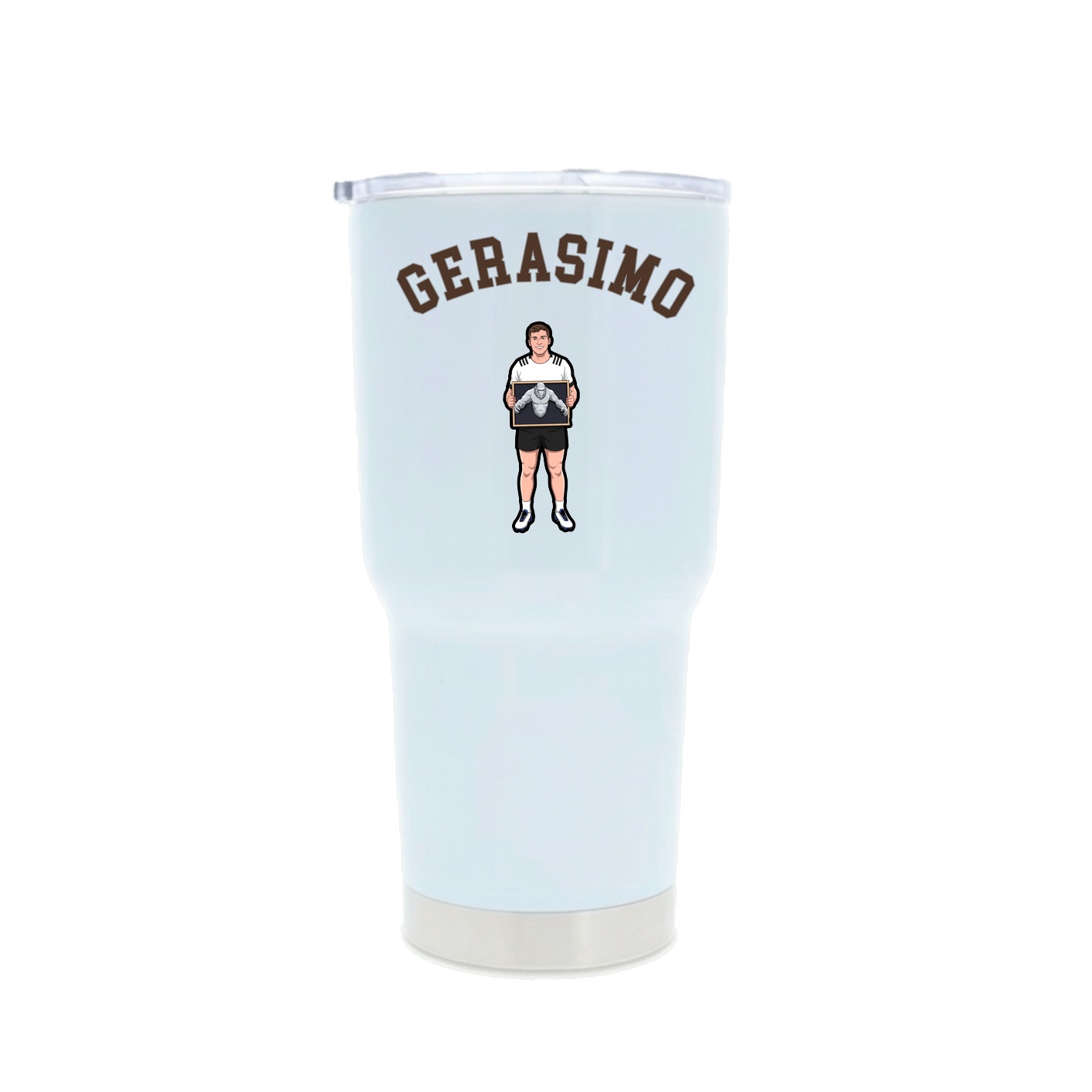 30oz Stainless Steel Tumbler — Shirsey Arch in White