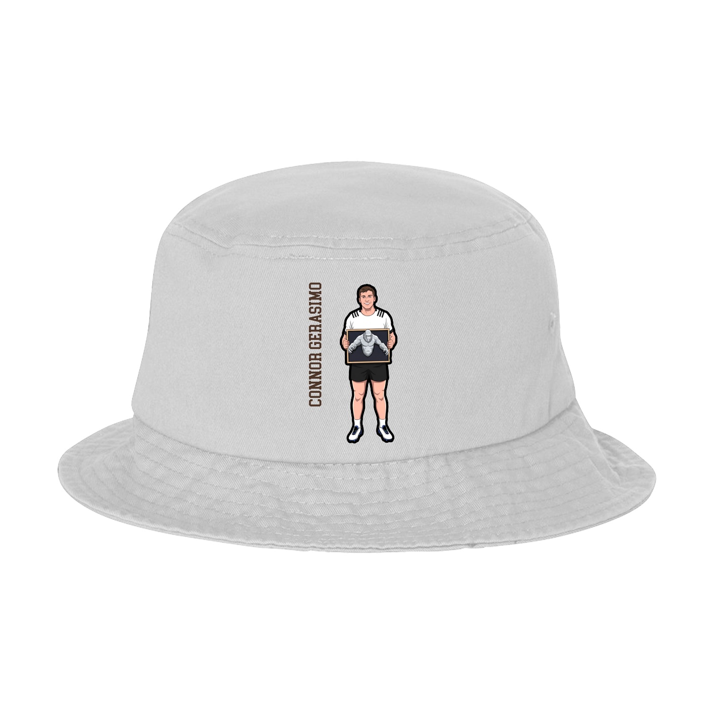 Bucket Cap — Name Vertical in White