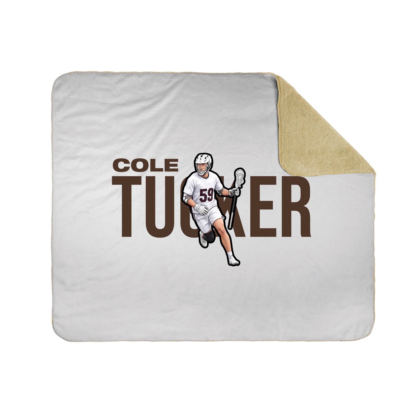Throw Blanket — Player Name in White