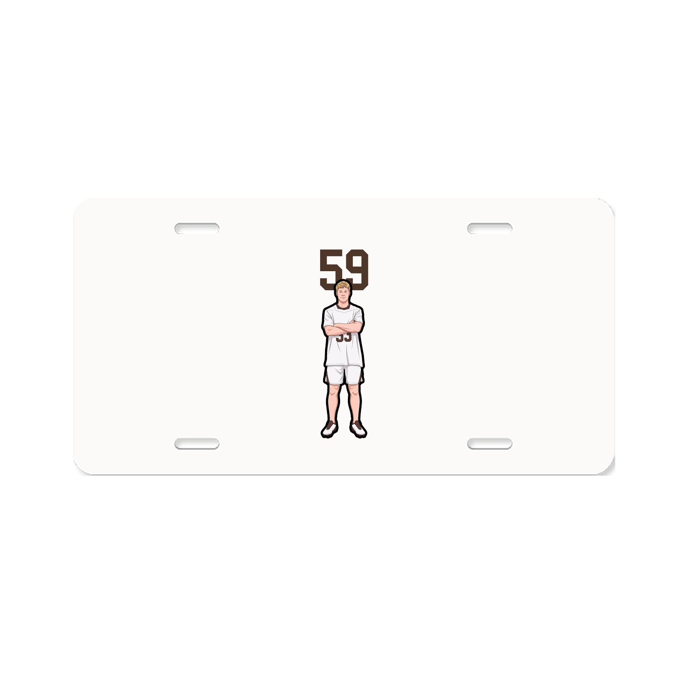 License Plate — Number Top in Classic