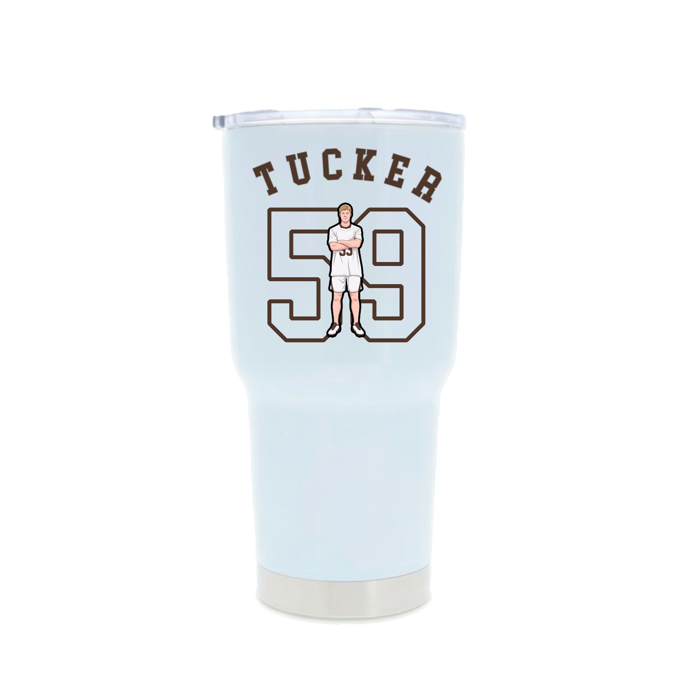 30oz Stainless Steel Tumbler — Shirsey Arch in White