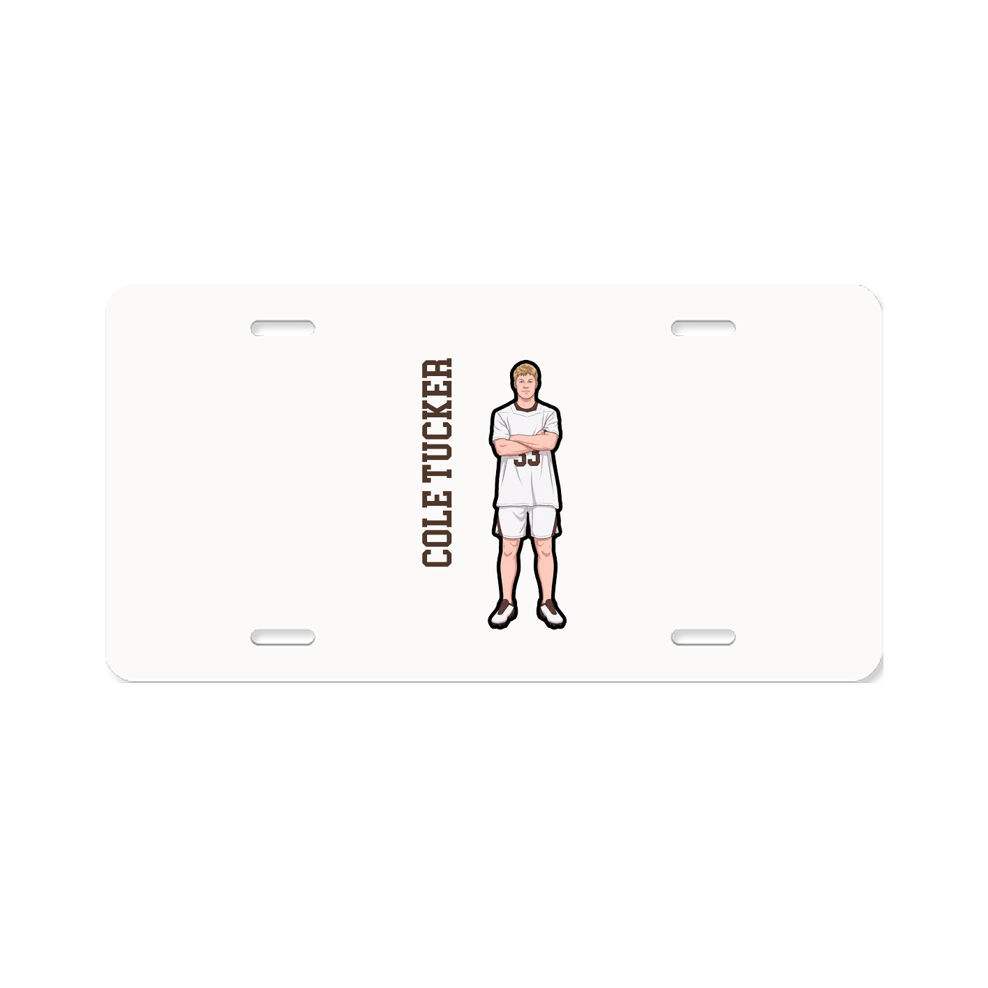 License Plate — Name Vertical in Classic
