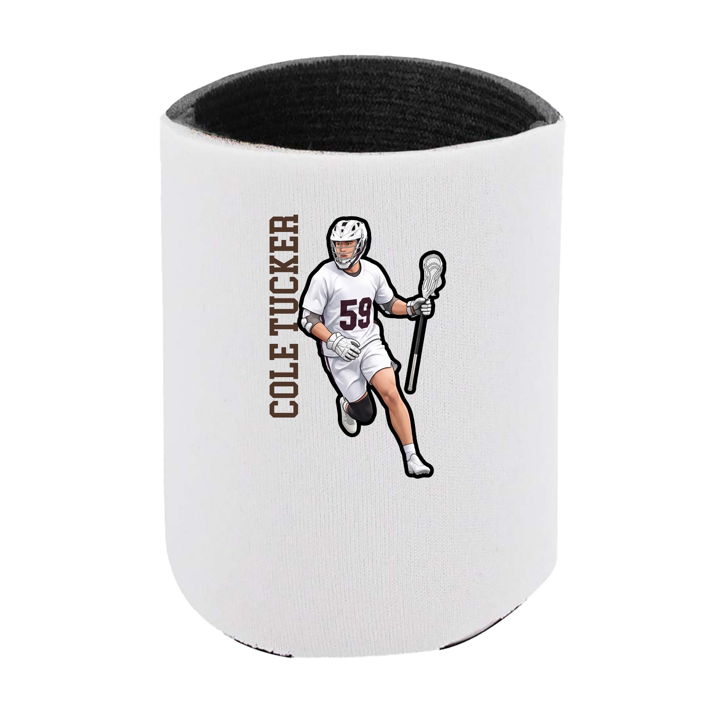 Can Holder — Name Vertical in White