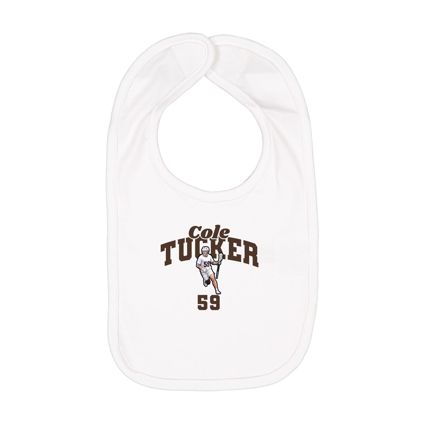 Infant Bib — Signature Arch in White