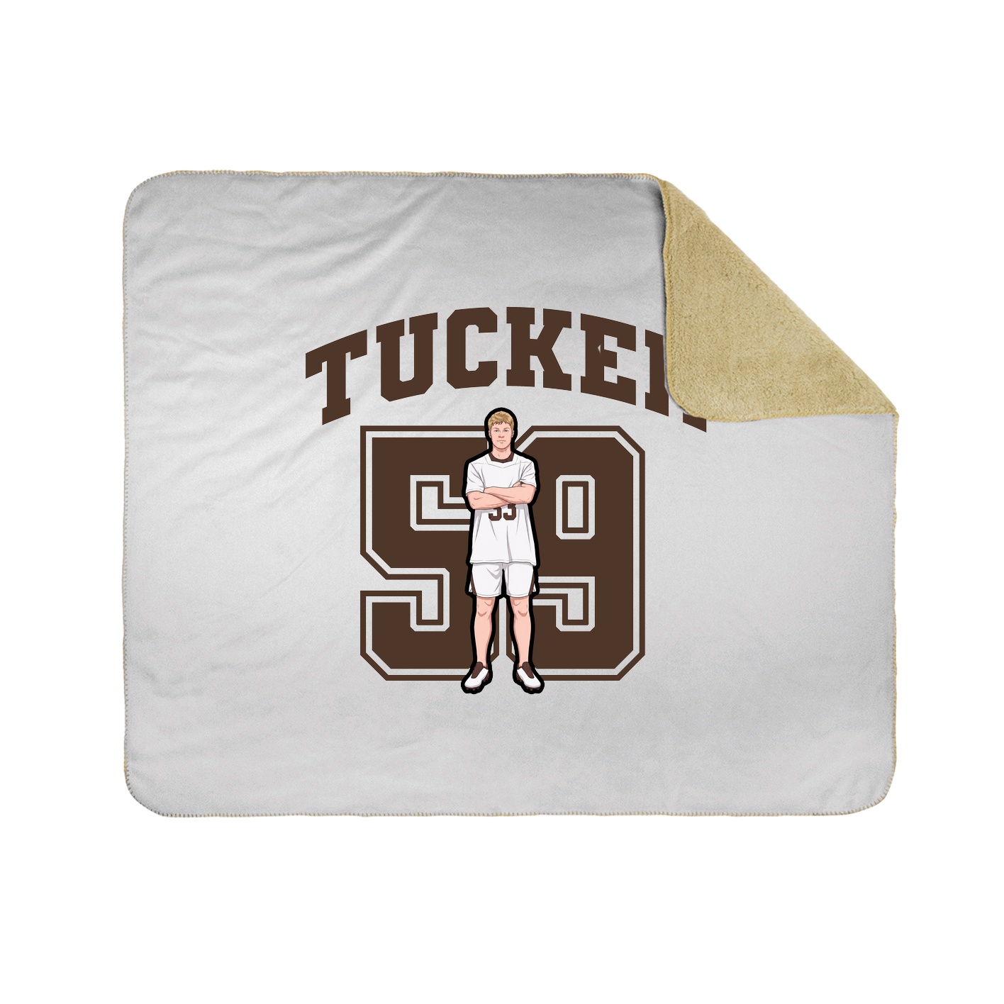 Throw Blanket — Number in White