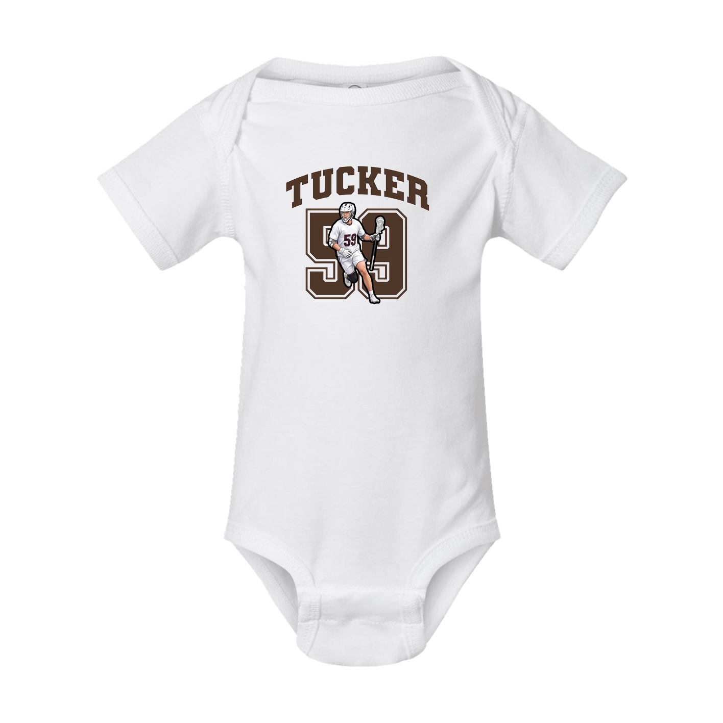 Baby Onesie — Number in White