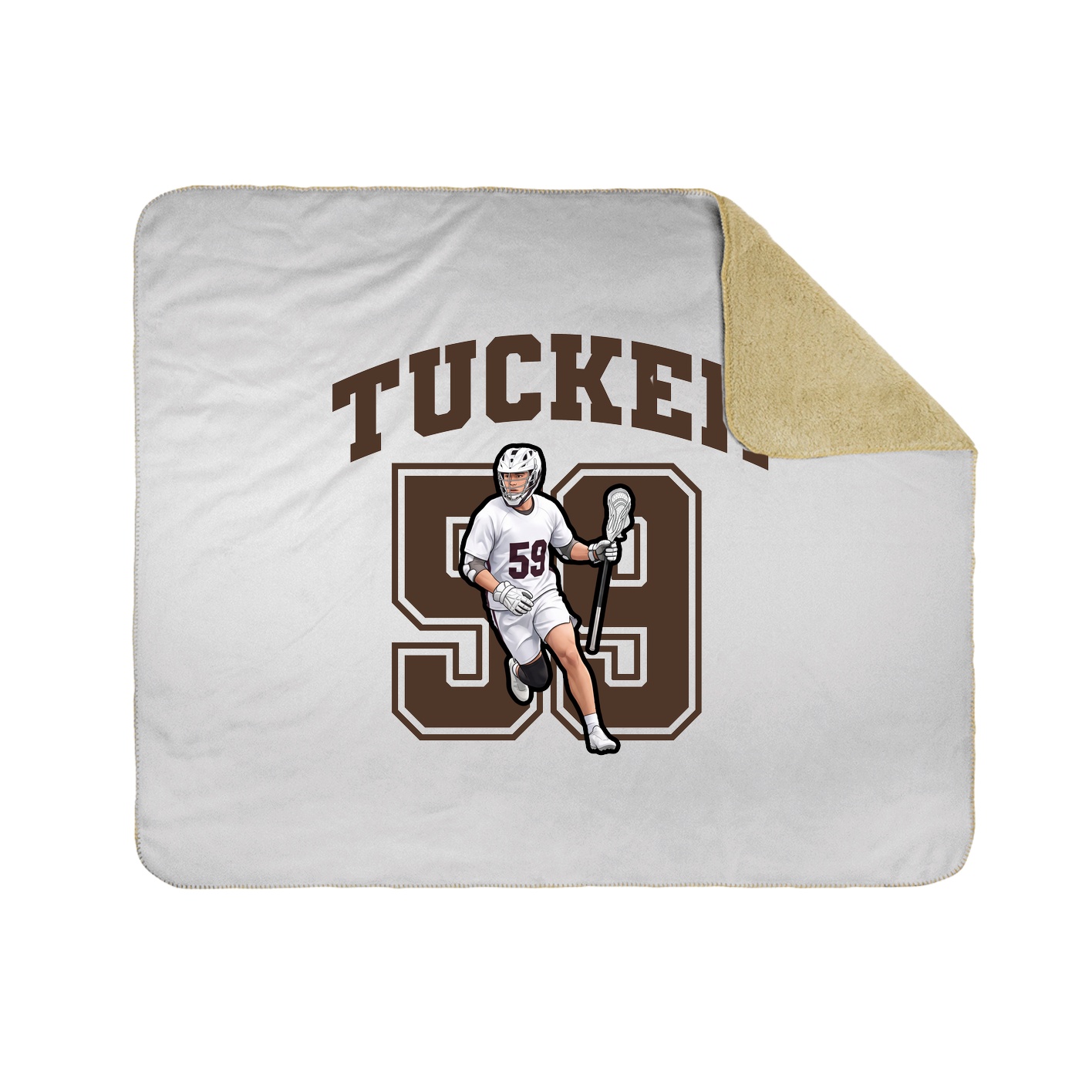 Throw Blanket — Number in White
