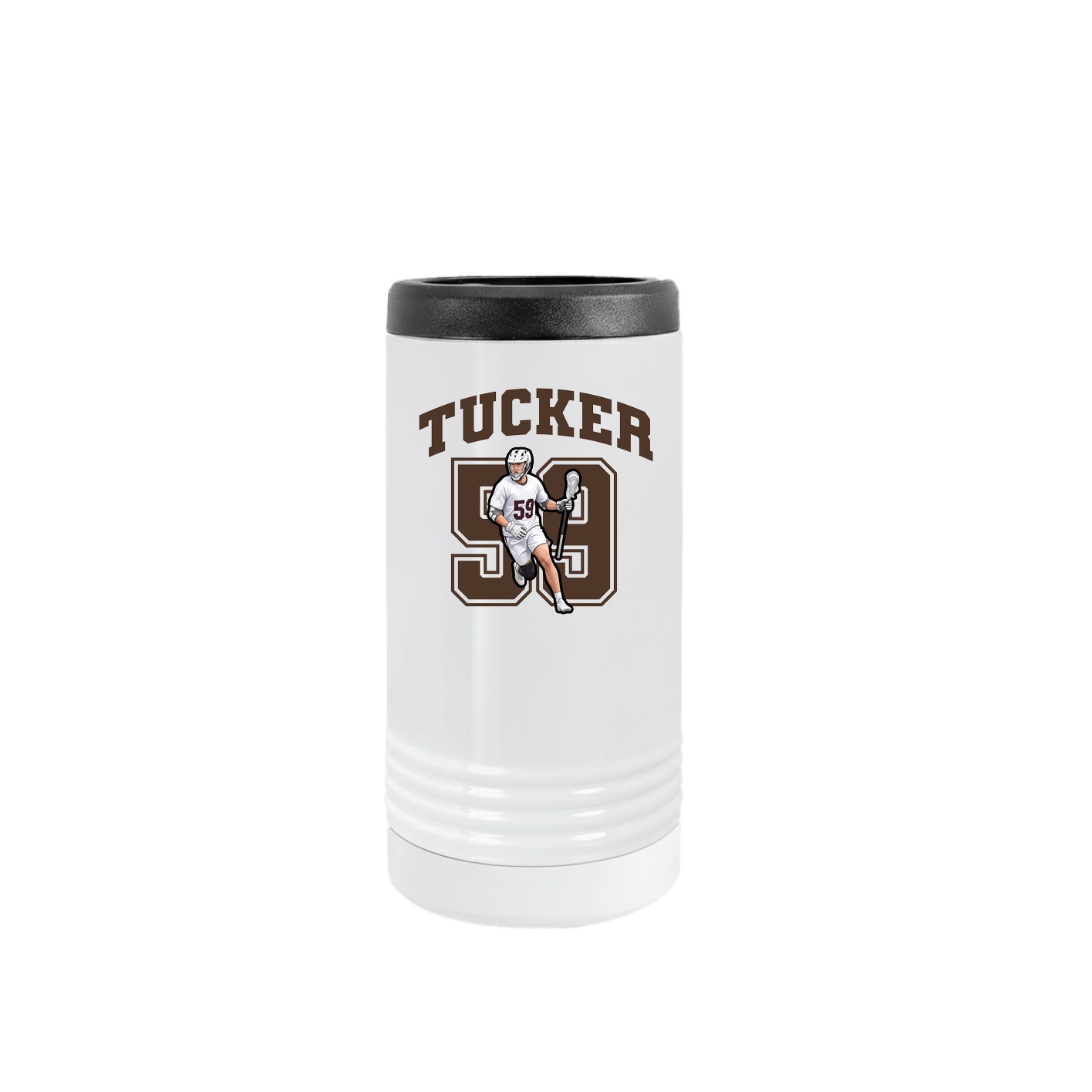 Slim Beverage Holder — Number in White