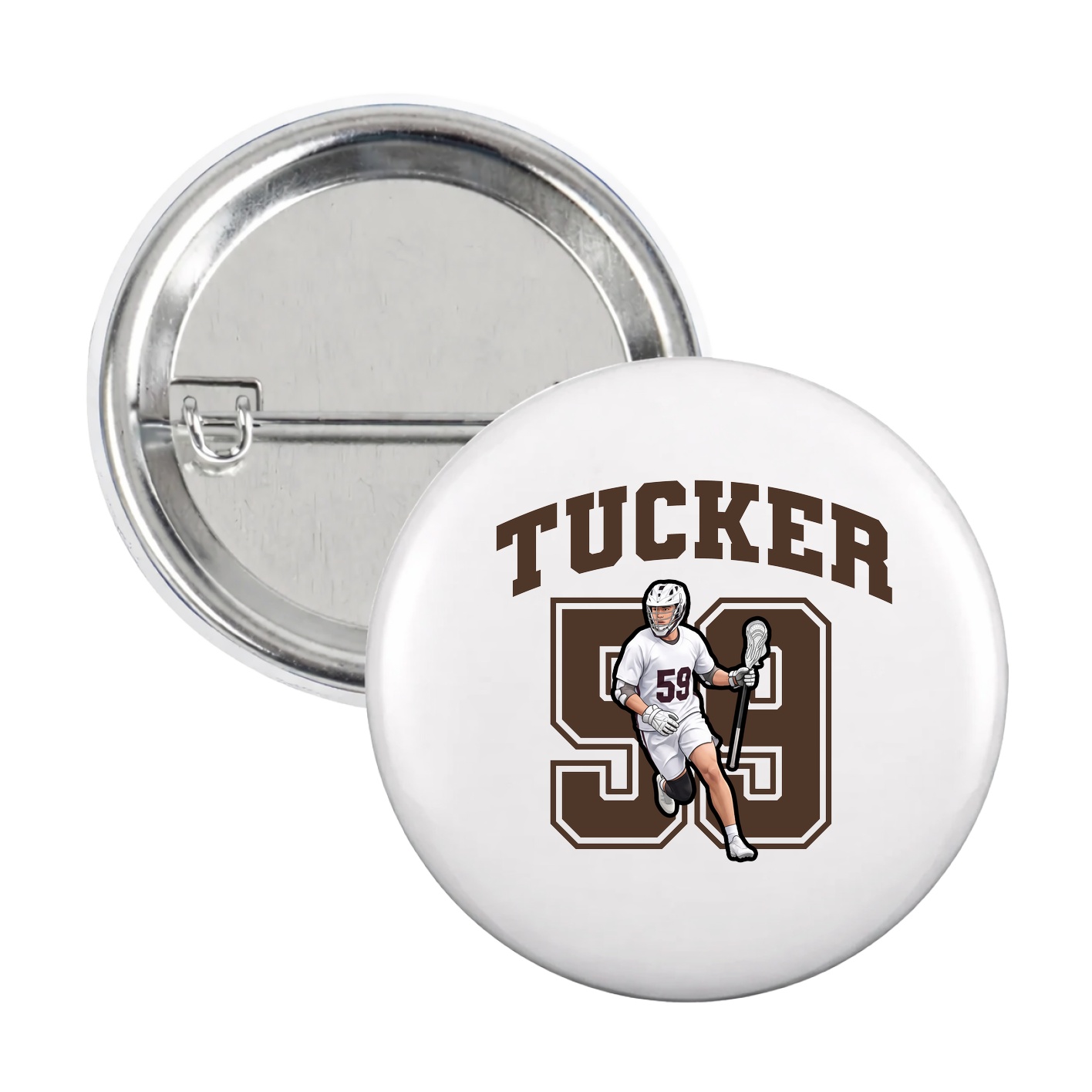 Game Day Button — Number in White