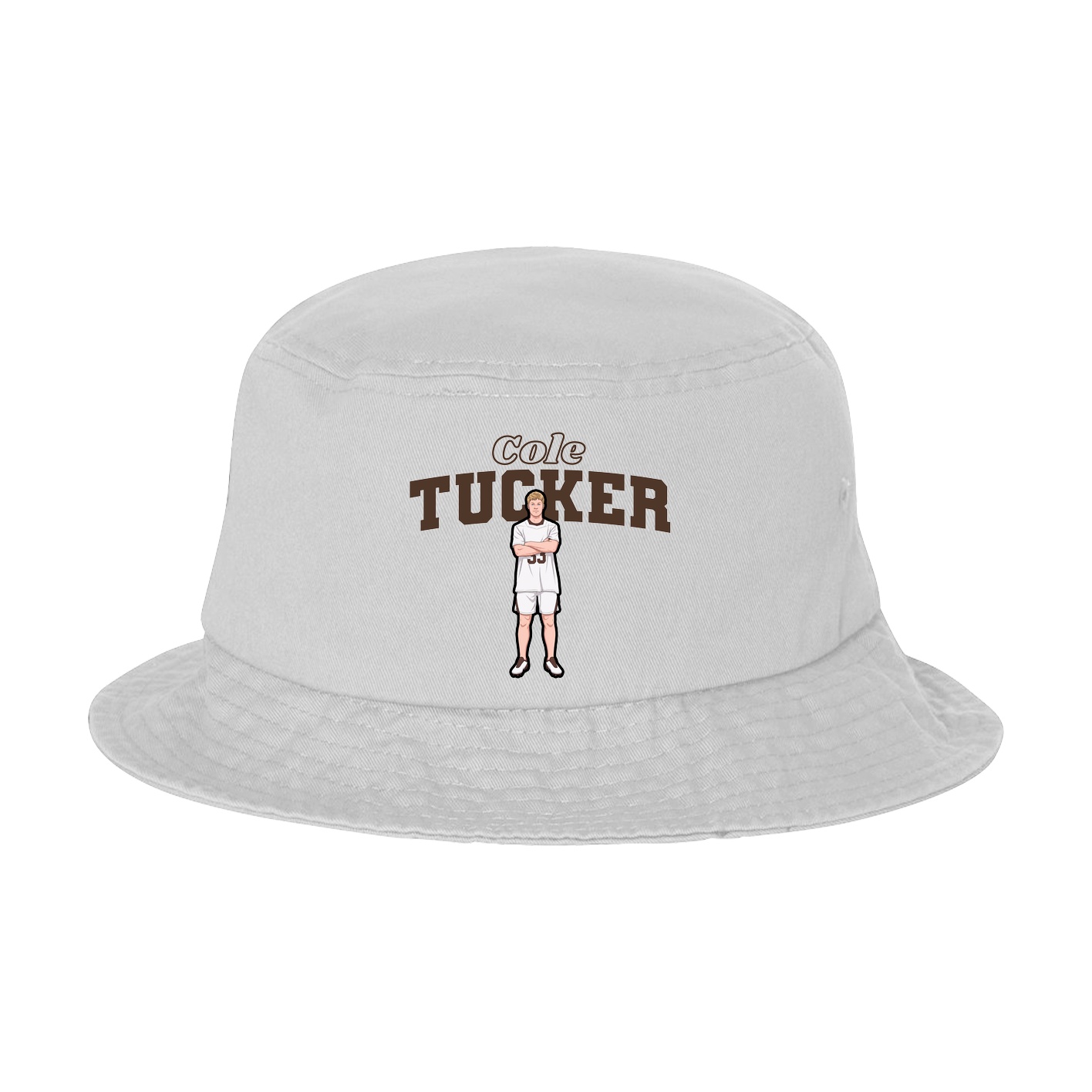 Bucket Cap — Name Arch in White