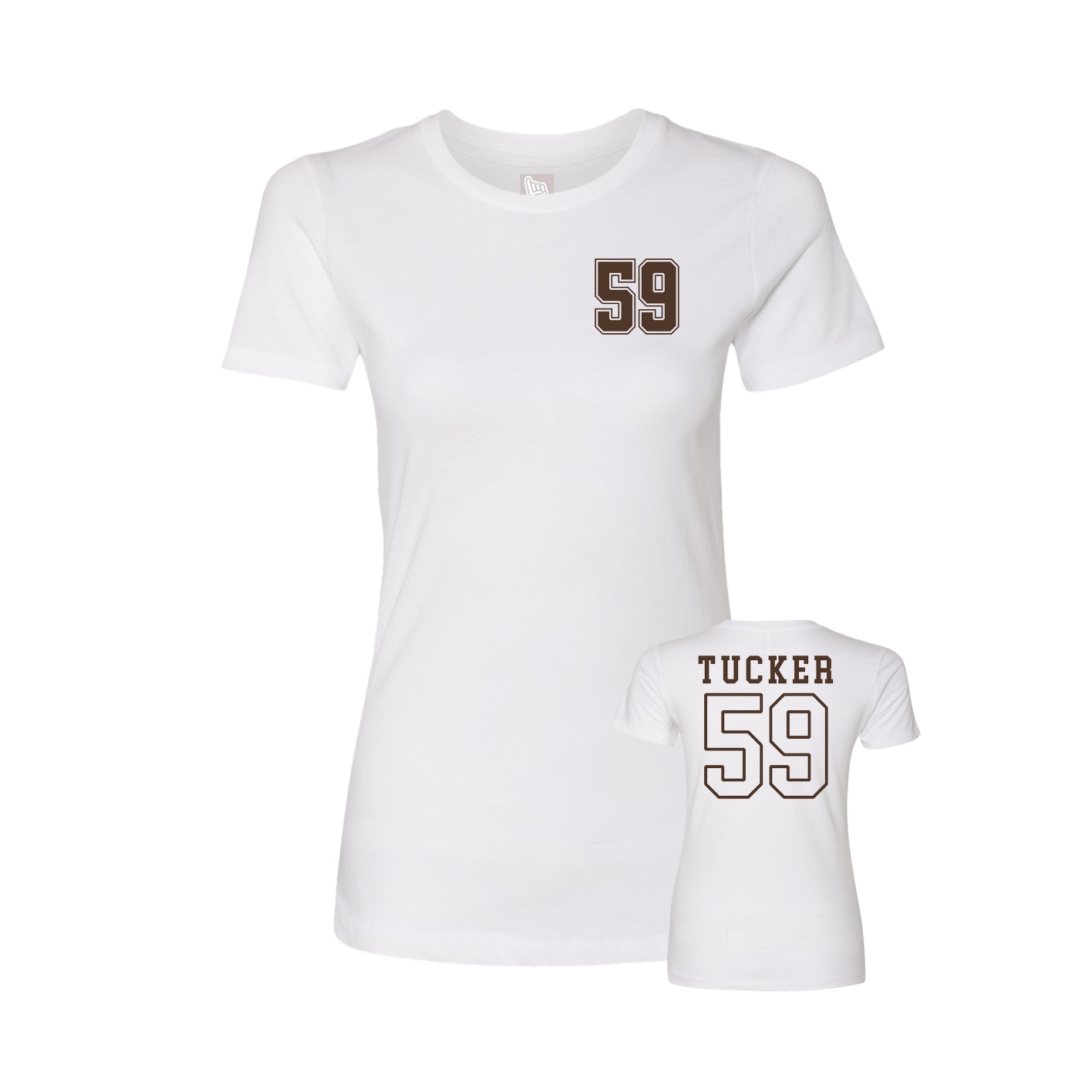 Womens Tee — Chest Back in White