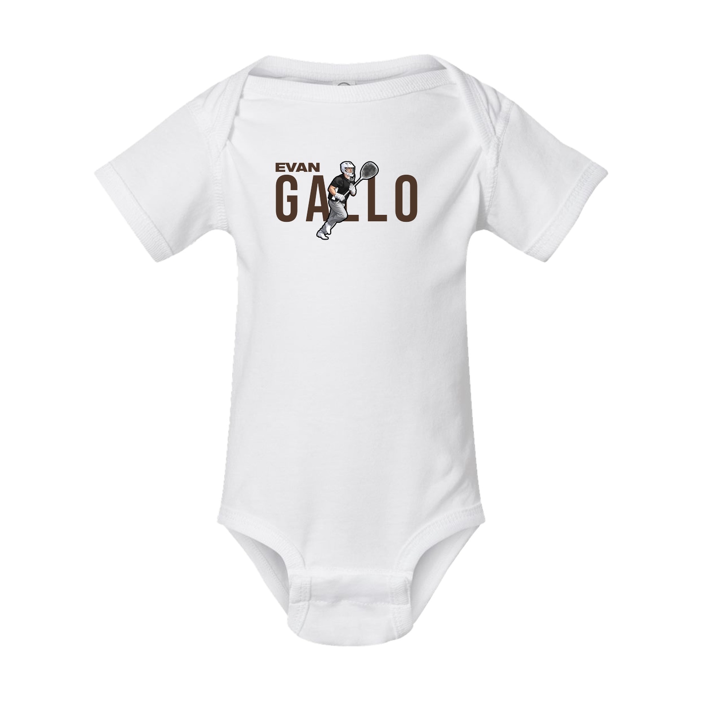 Baby Onesie — Player Name in White