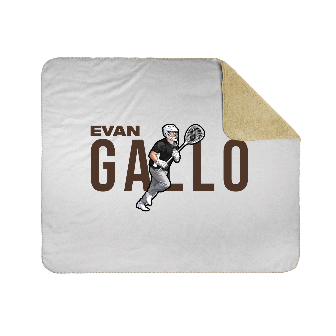 Throw Blanket — Player Name in White
