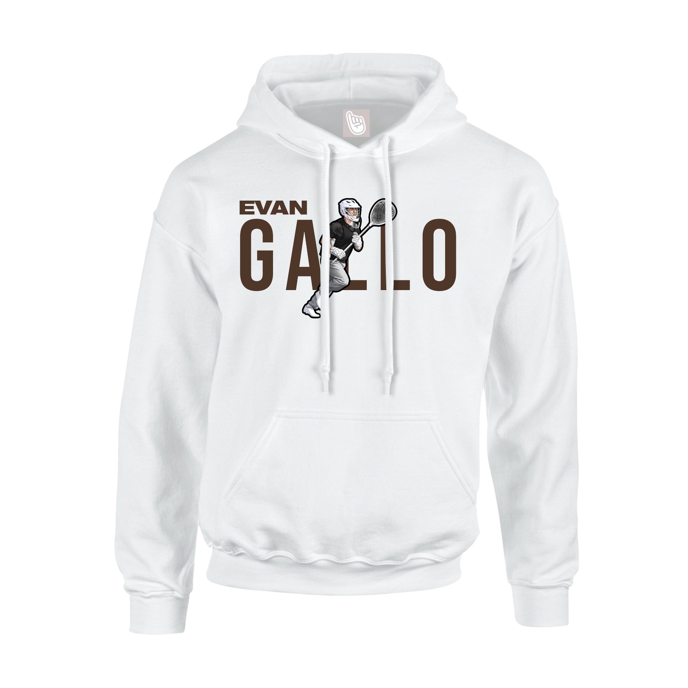 Youth Hoodie — Player Name in White
