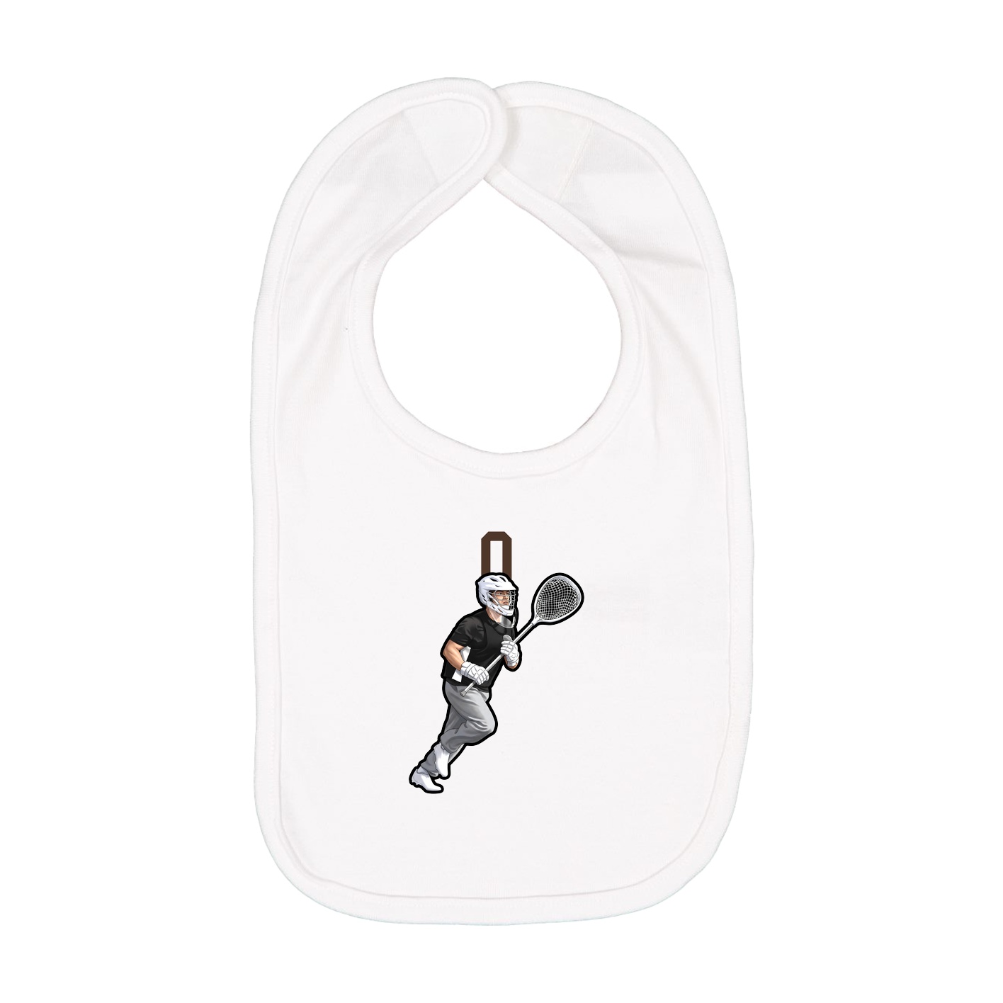 Infant Bib — Number Top in White