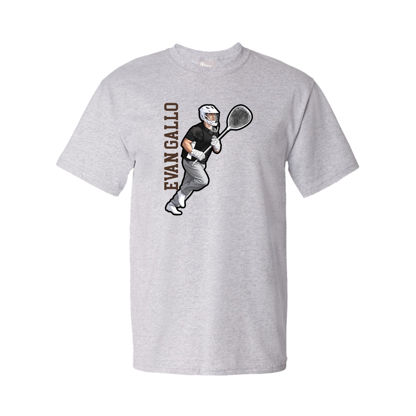 Tee — Name Vertical in Grey