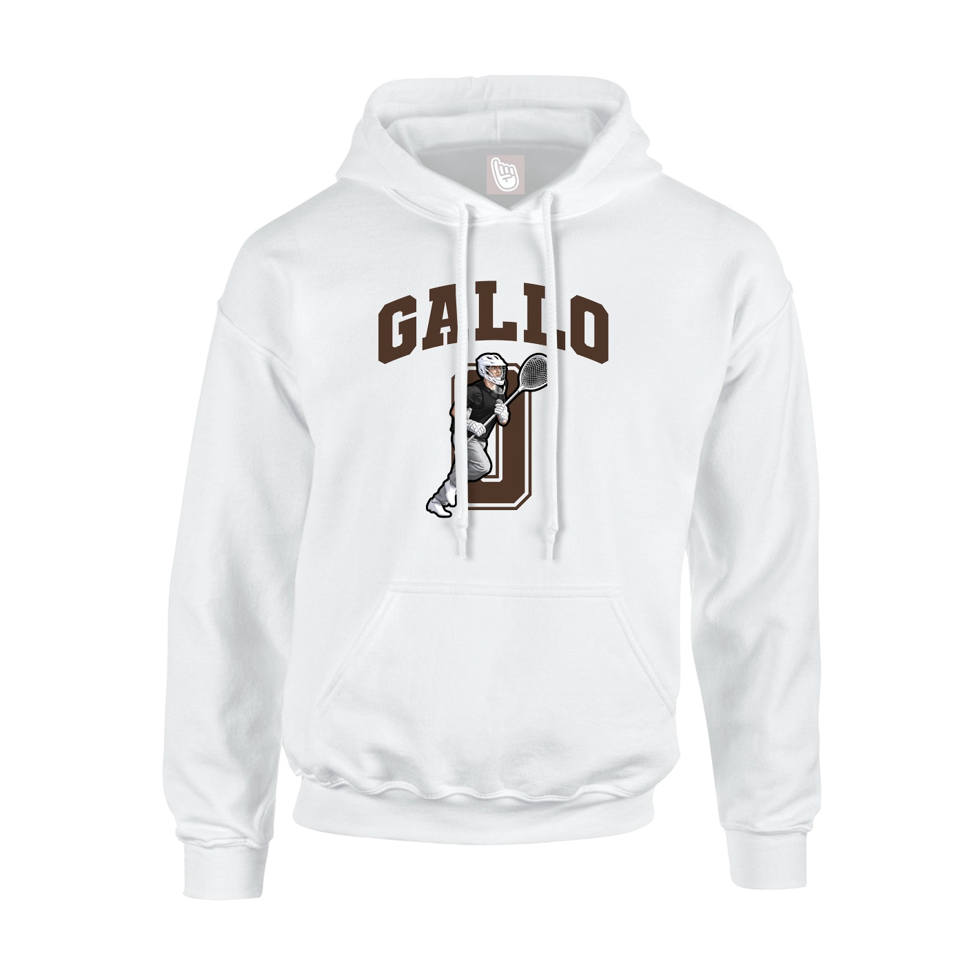 Youth Hoodie — Number in White