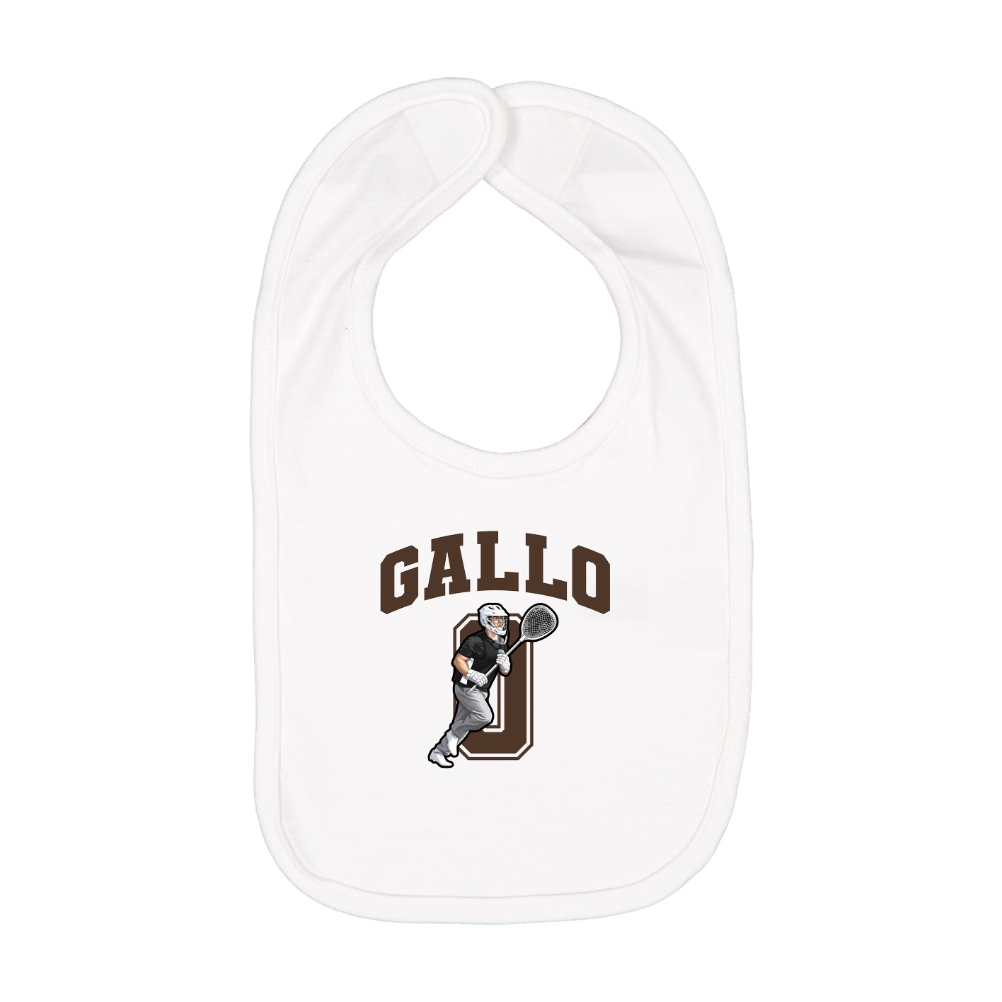 Infant Bib — Number in White