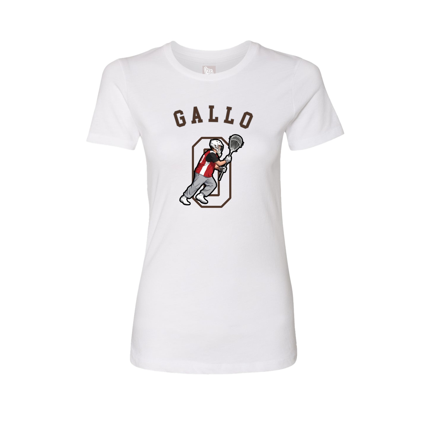 Fitted Women's Tee — Shirsey Arch in White
