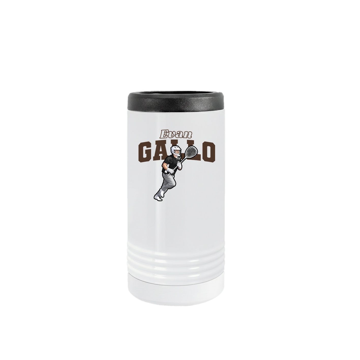 Slim Beverage Holder — Name Arch in White