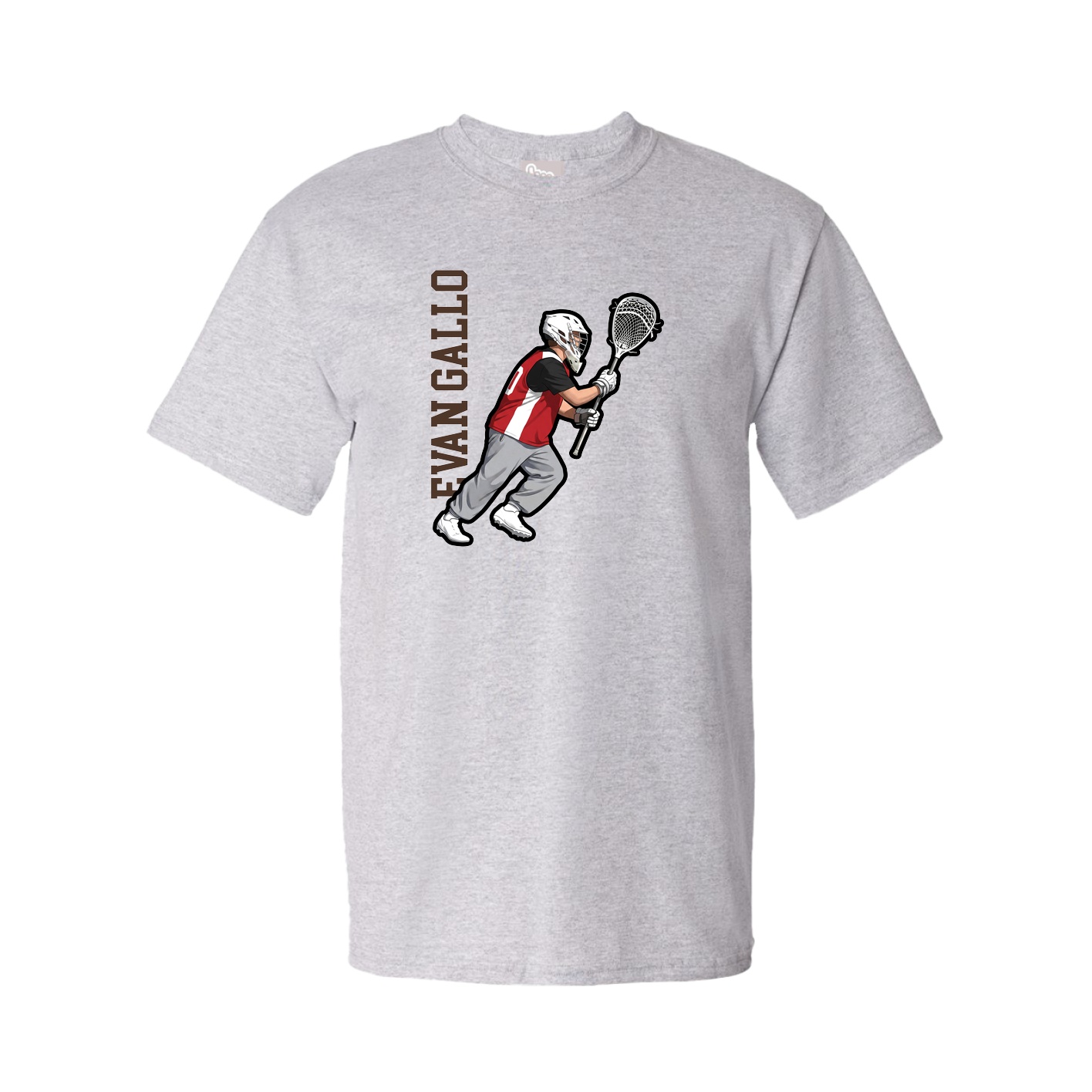 Tee — Name Vertical in Grey