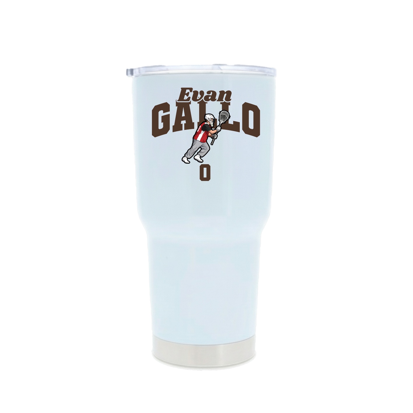 30oz Stainless Steel Tumbler — Signature Arch in White