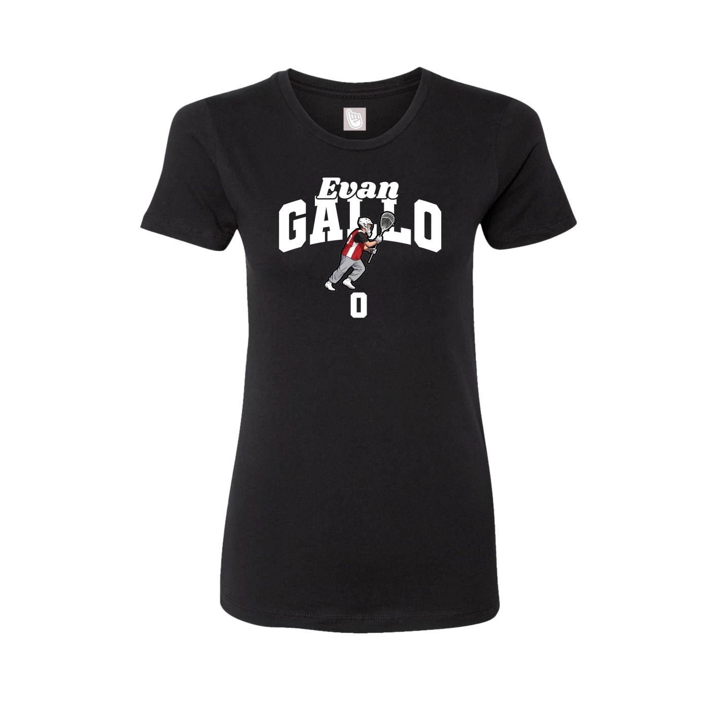 Fitted Women's Tee — Signature Arch in Black