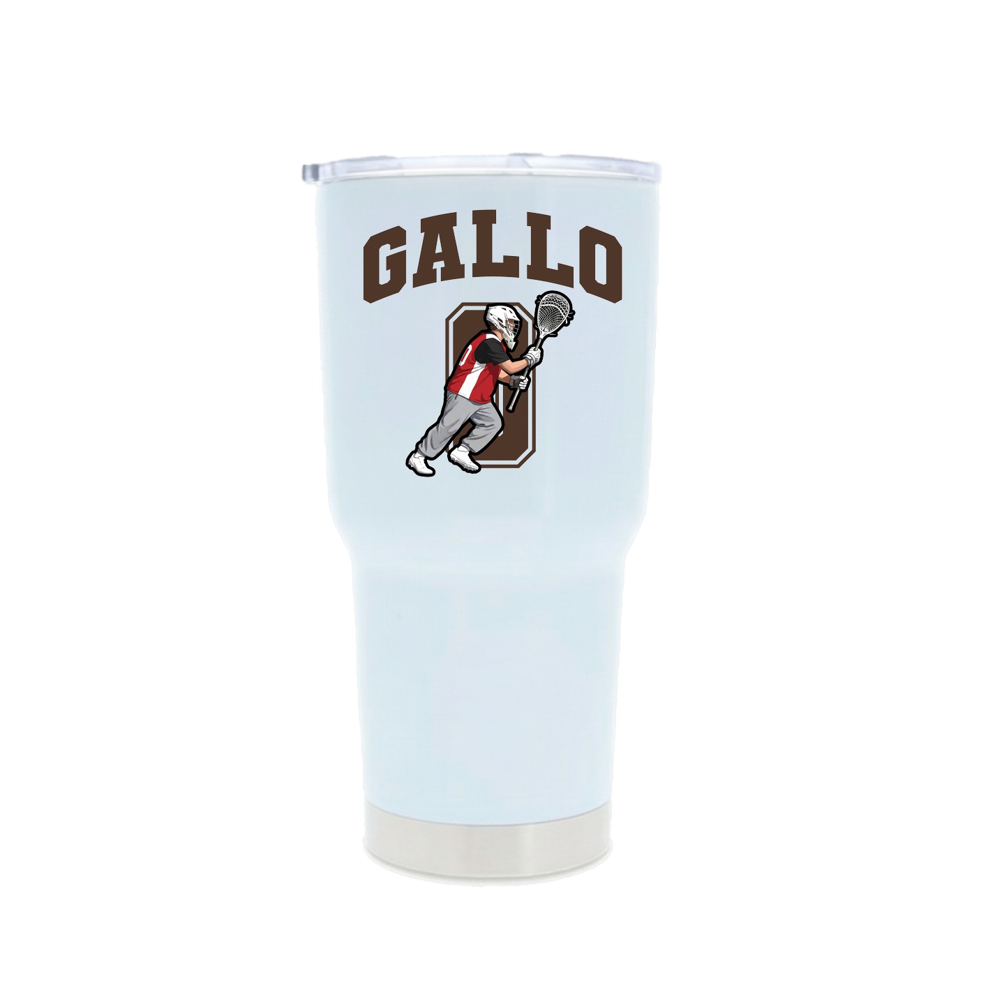 30oz Stainless Steel Tumbler — Number in White
