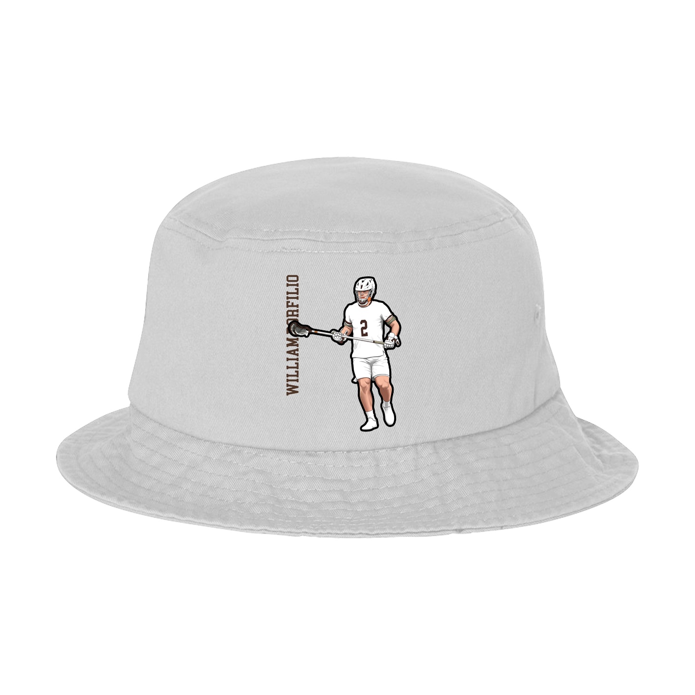 Bucket Cap — Name Vertical in White