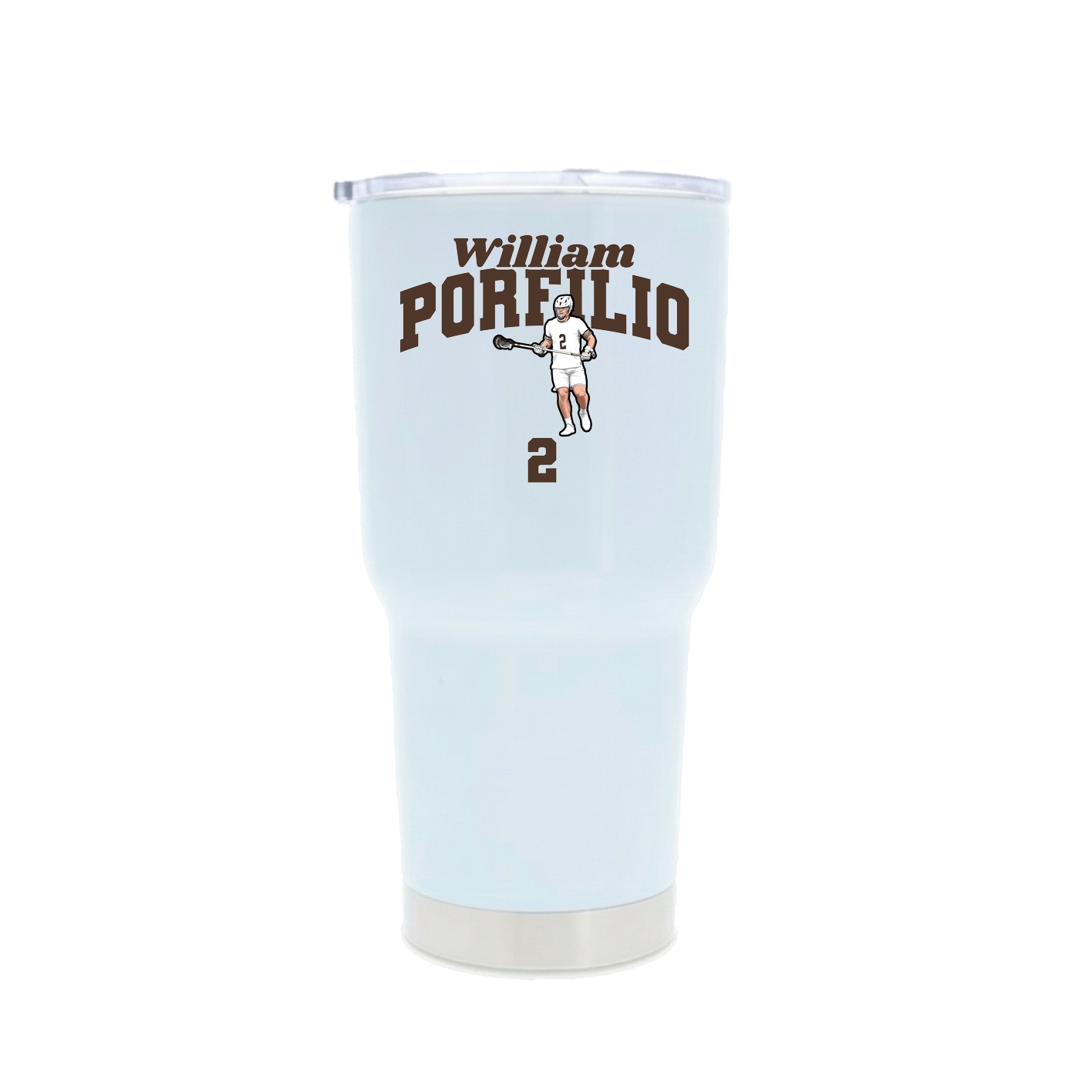 30oz Stainless Steel Tumbler — Signature Arch in White