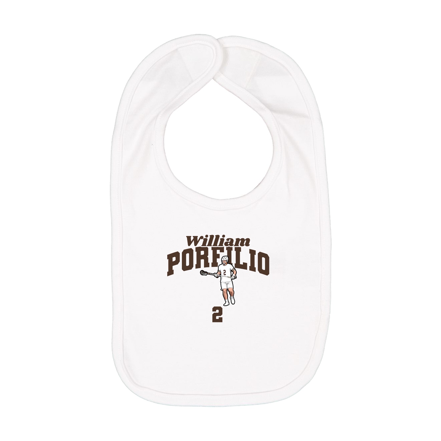 Infant Bib — Signature Arch in White