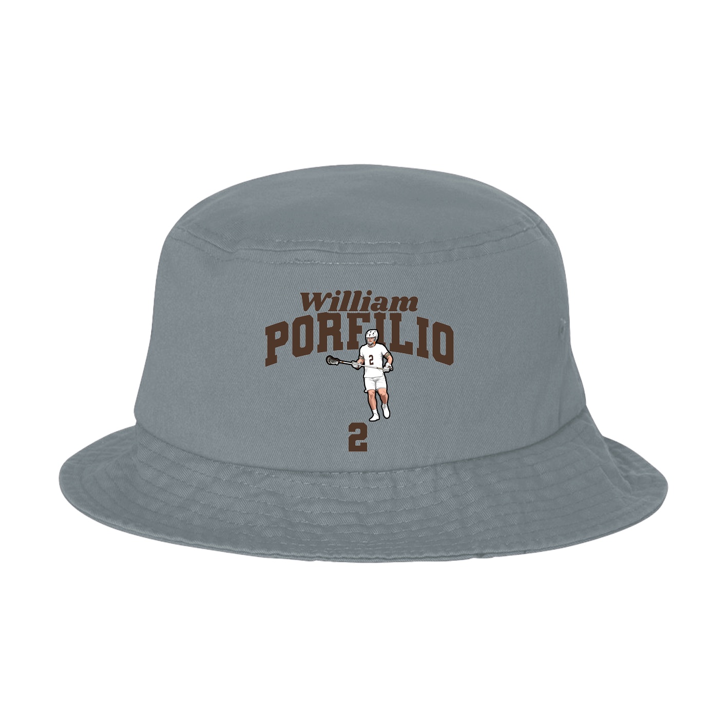 Bucket Cap — Signature Arch in Grey
