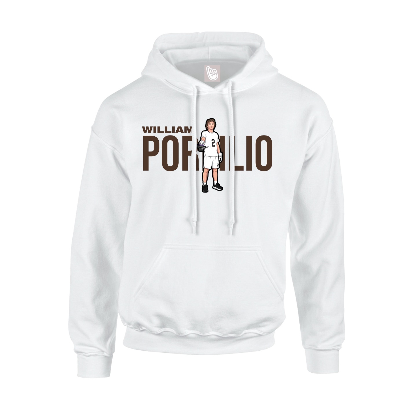 Youth Hoodie — Player Name in White