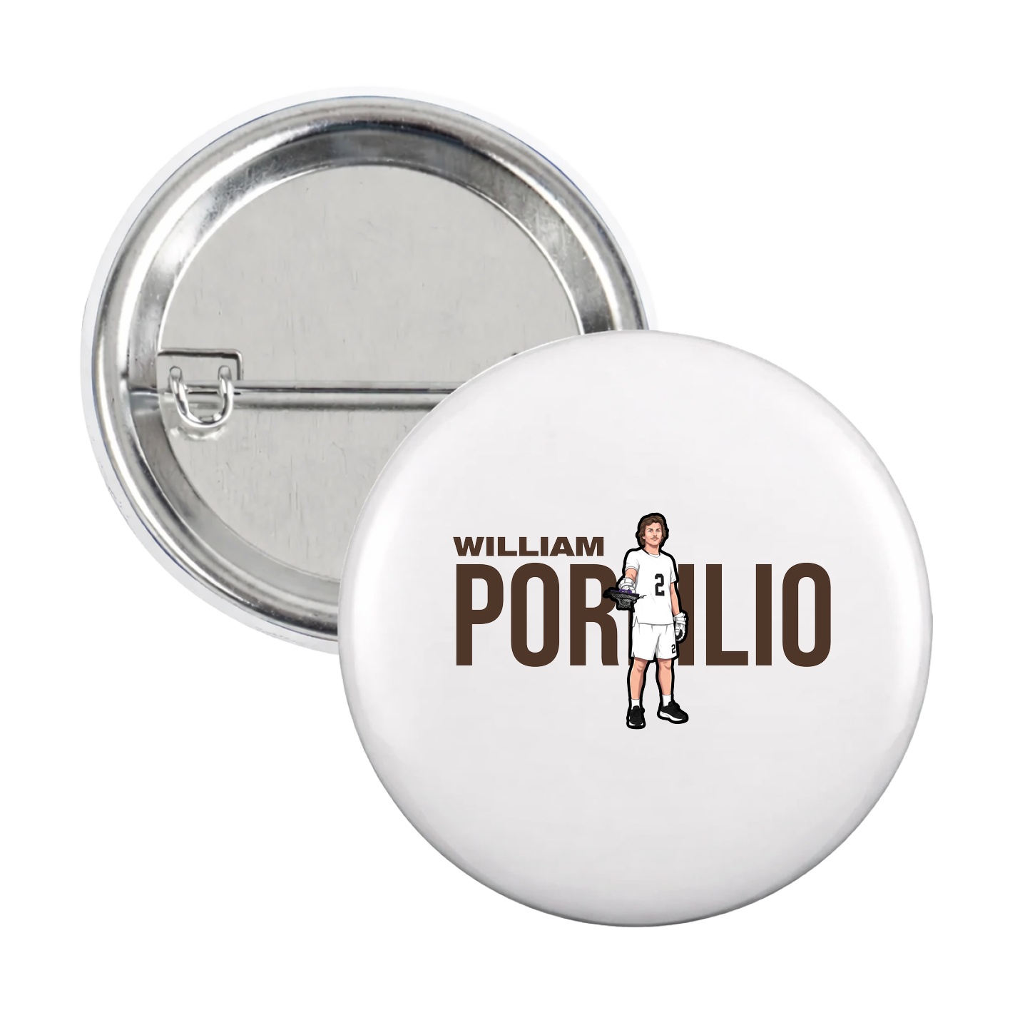 Game Day Button — Player Name in White