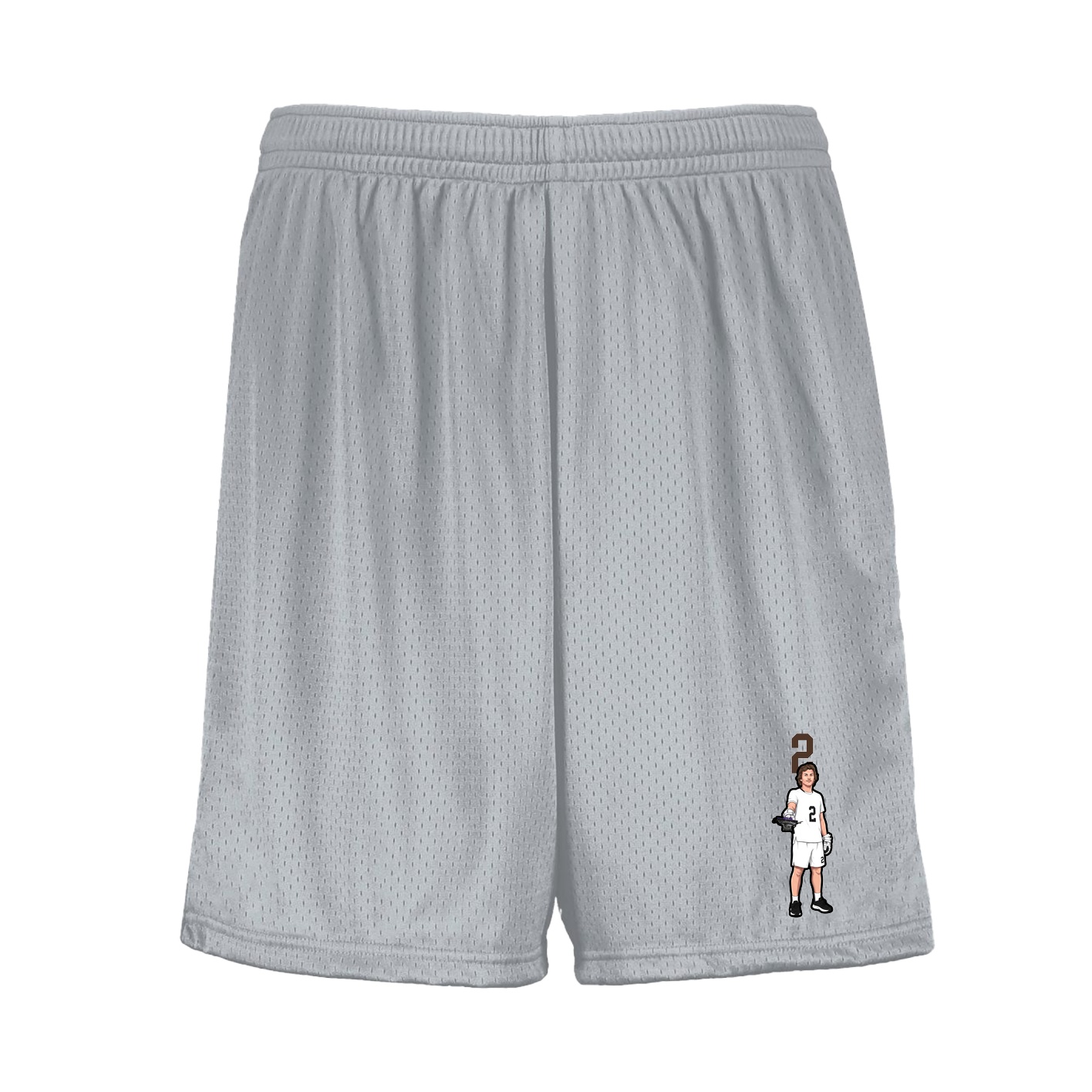Shorts — Number Top in Silver