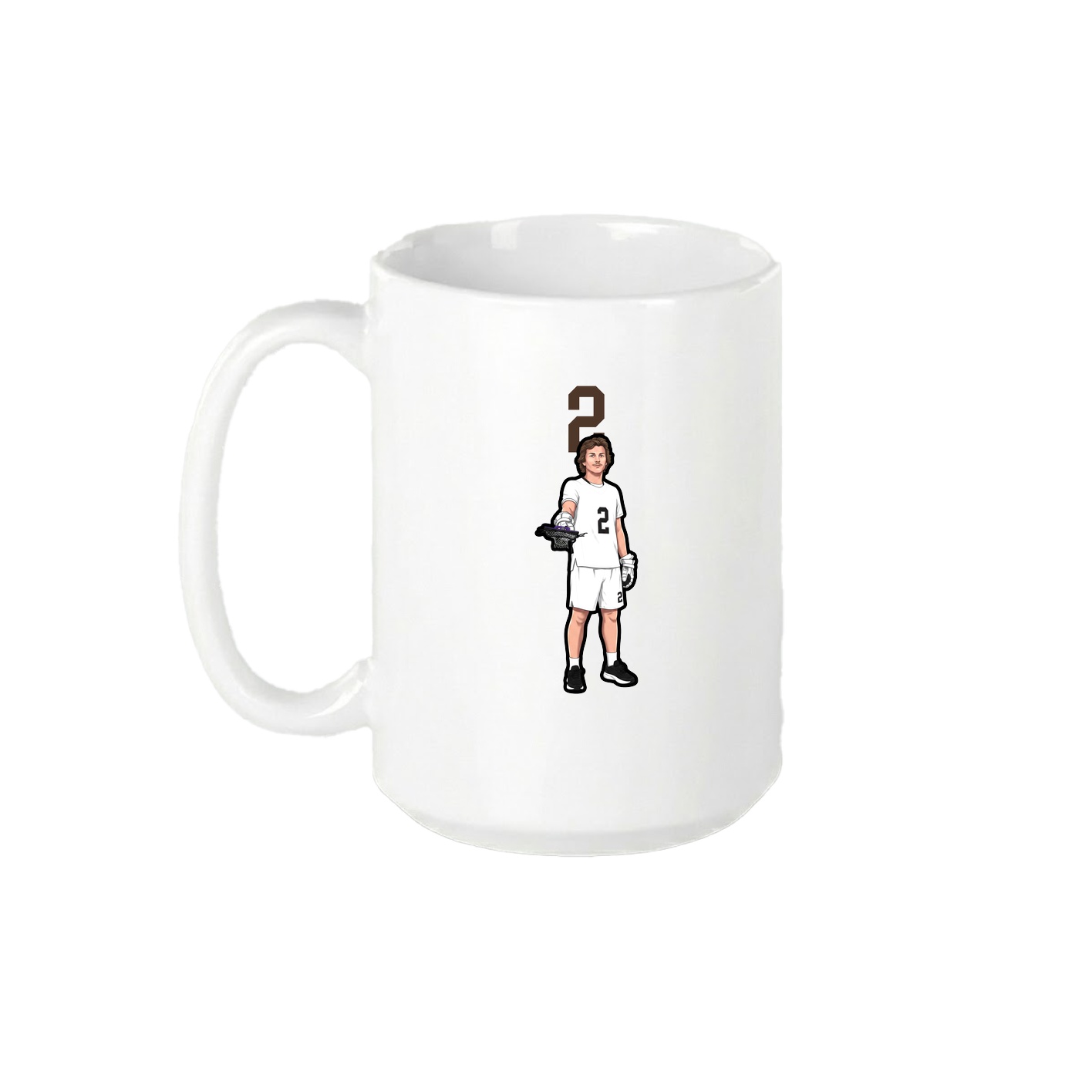 15oz Coffee Mug — Number Top in White