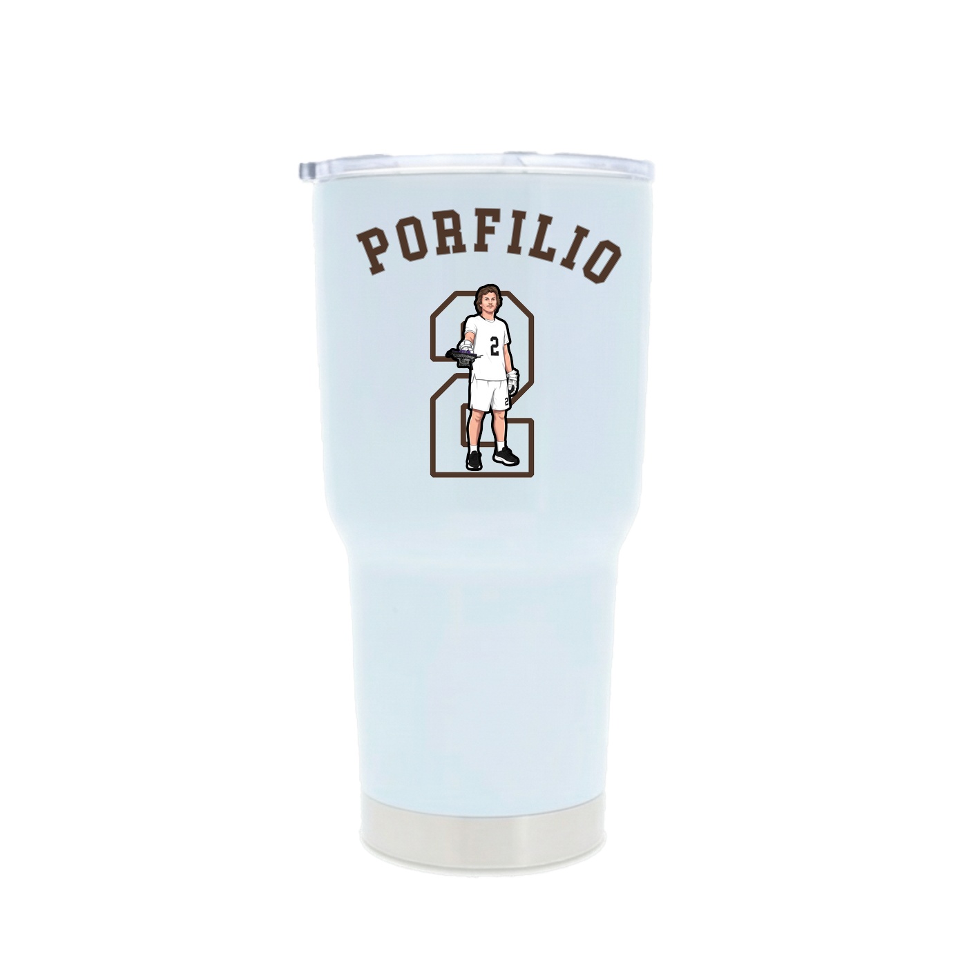 30oz Stainless Steel Tumbler — Shirsey Arch in White