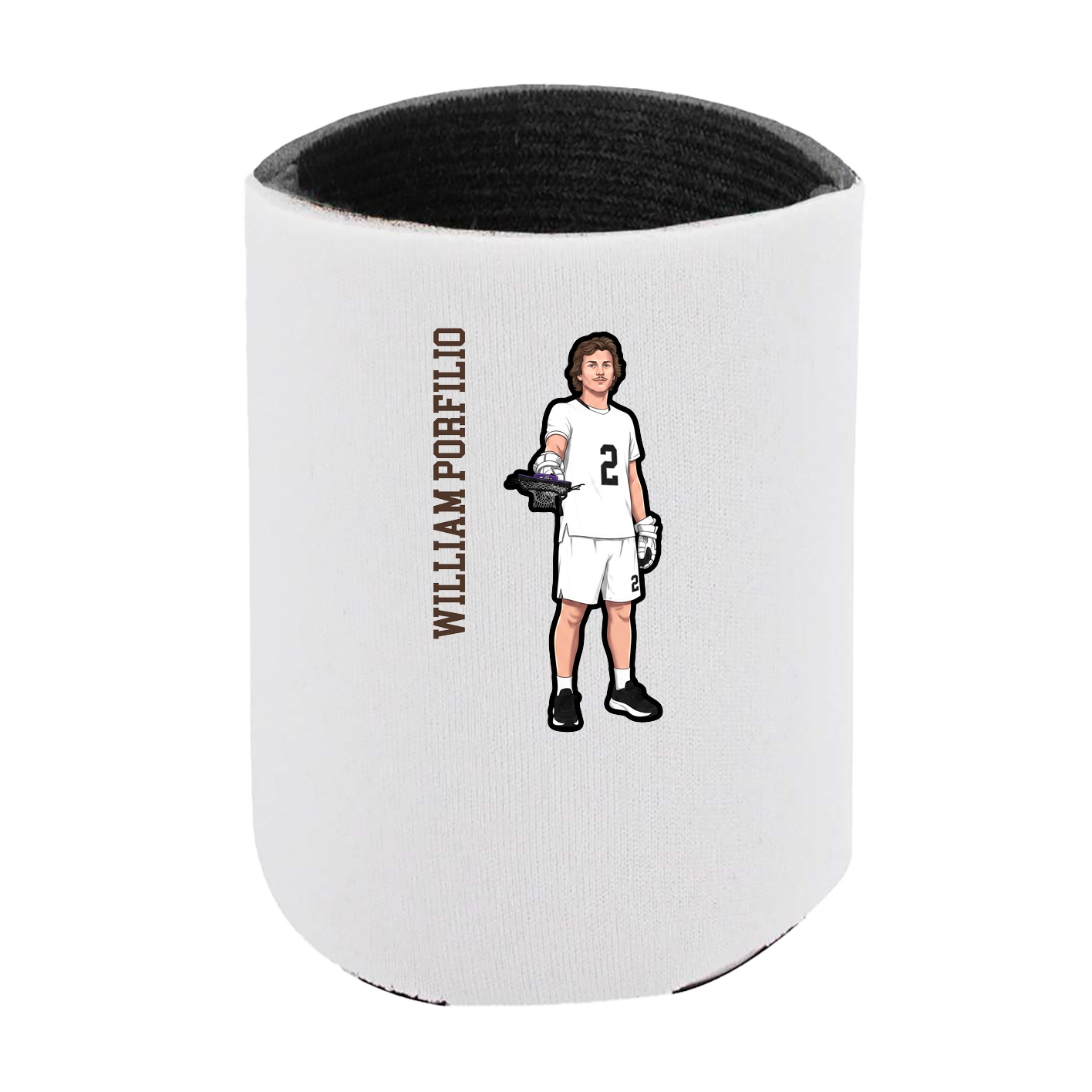 Can Holder — Name Vertical in White