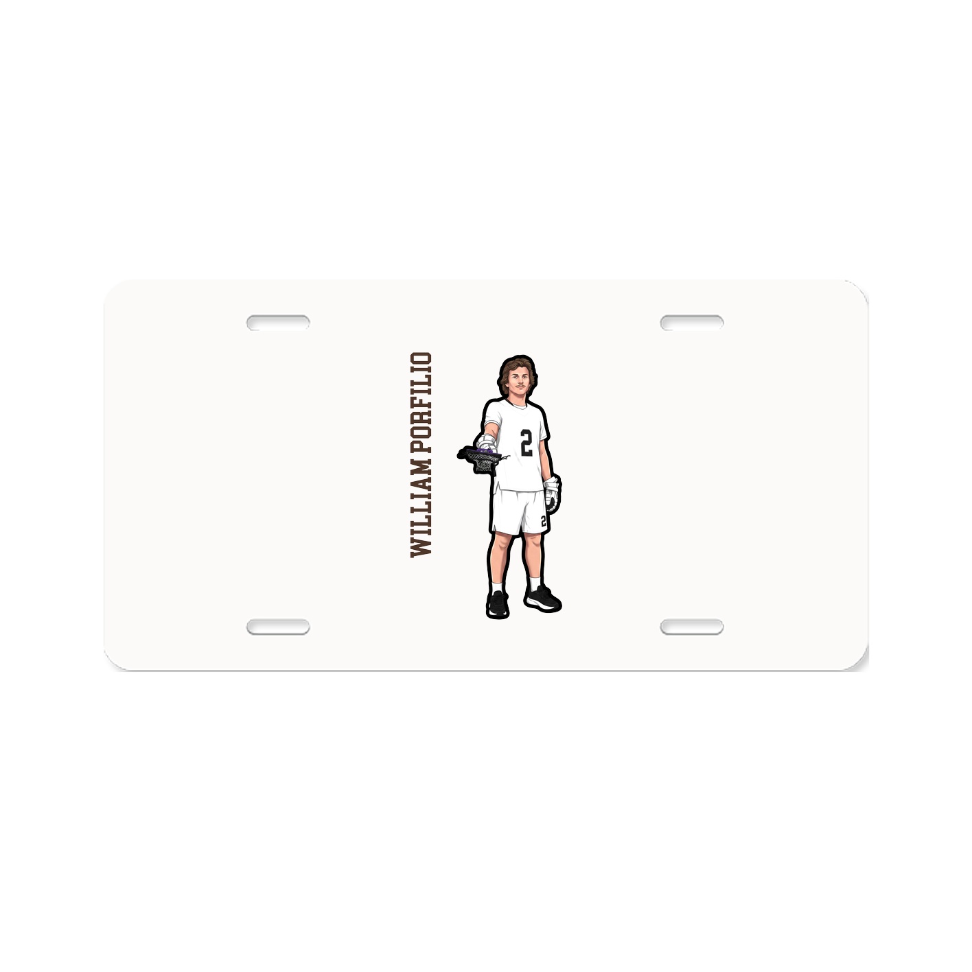 License Plate — Name Vertical in Classic
