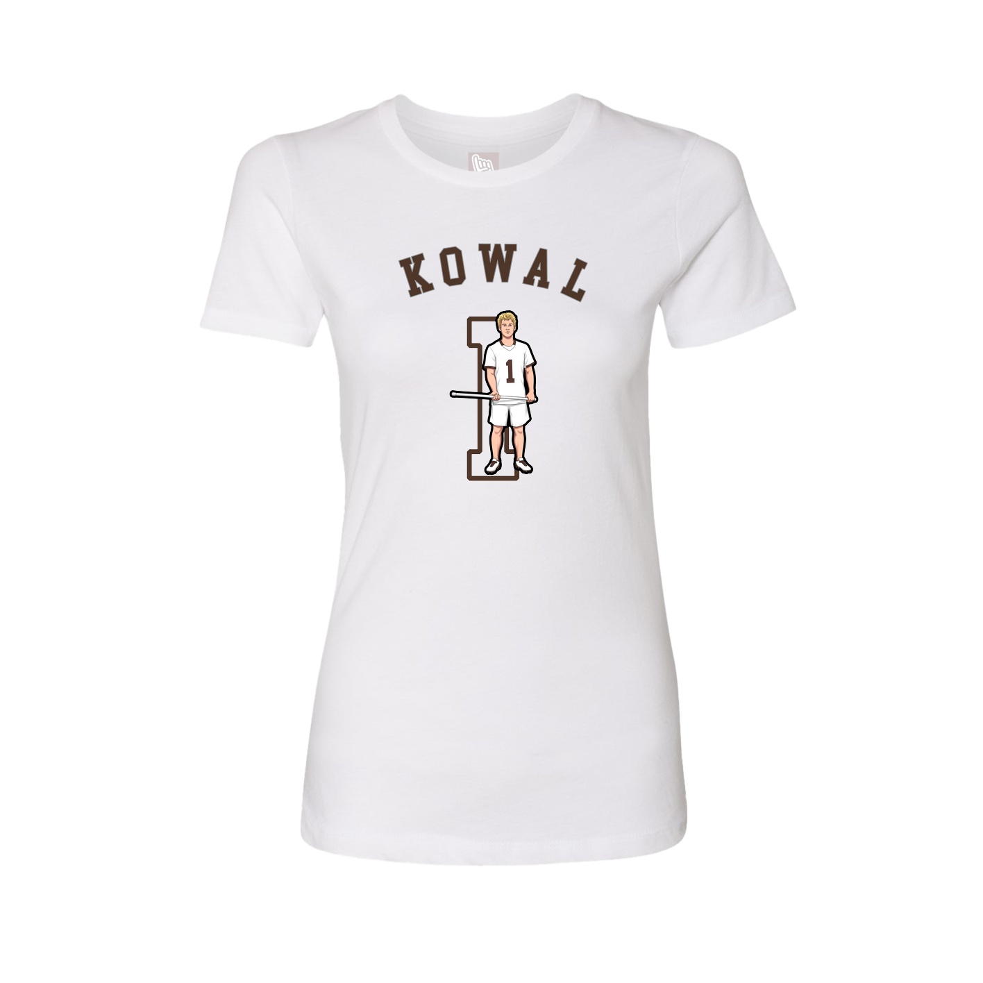 Fitted Women's Tee — Shirsey Arch in White