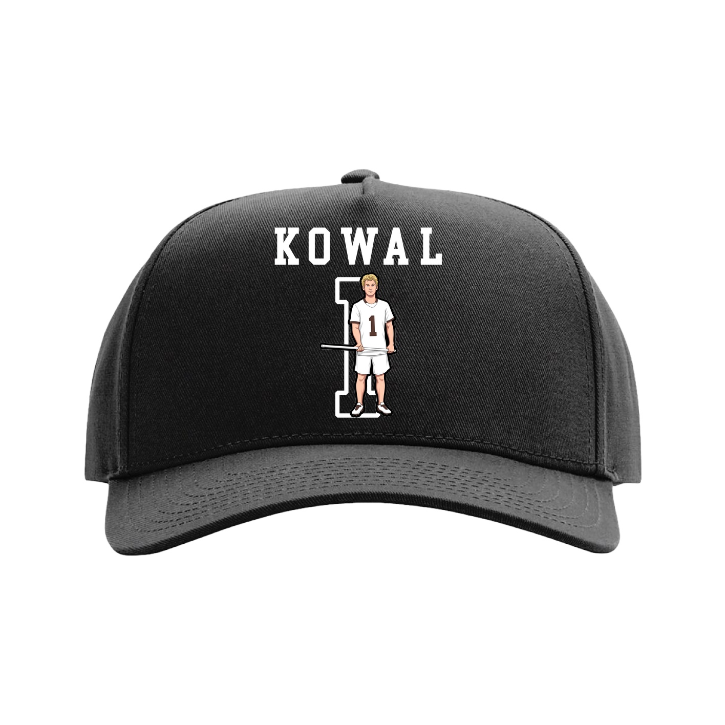 Full Fabric Five-Panel Champ Cap — Shirsey in Black