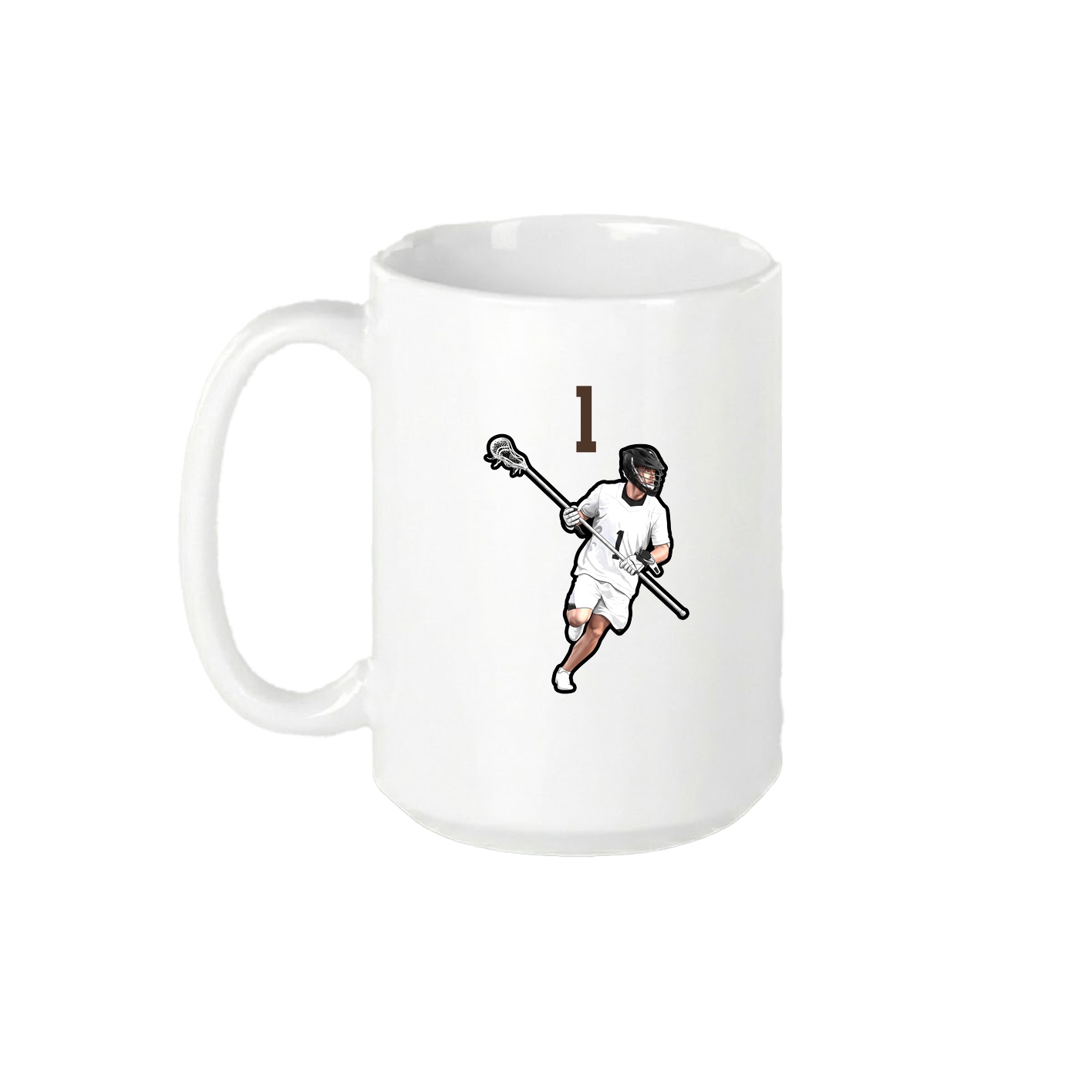 15oz Coffee Mug — Number Top in White