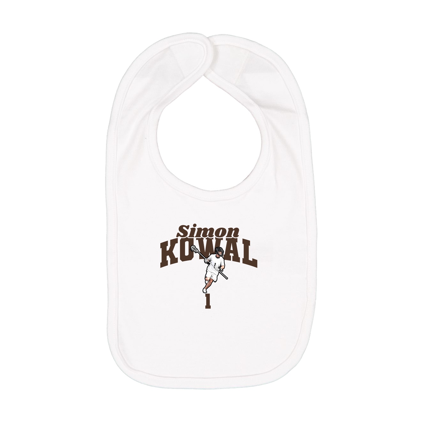 Infant Bib — Signature Arch in White