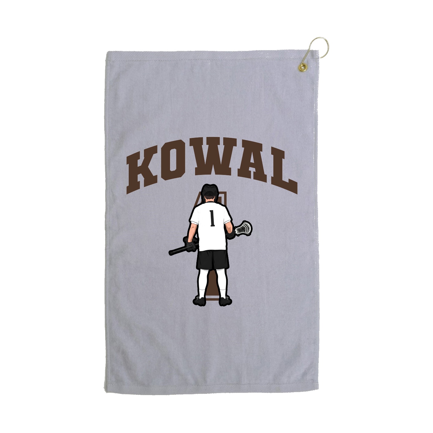 Golf Towel — Number in Grey