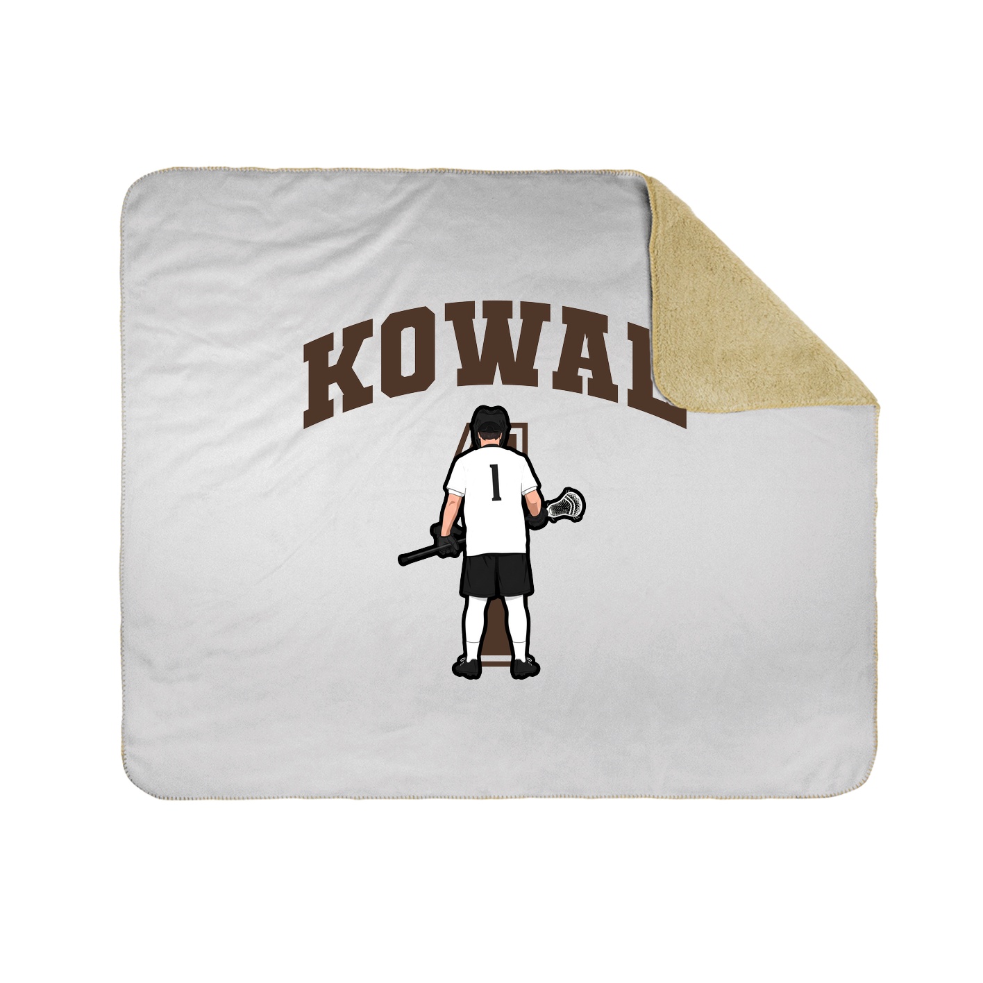 Throw Blanket — Number in White