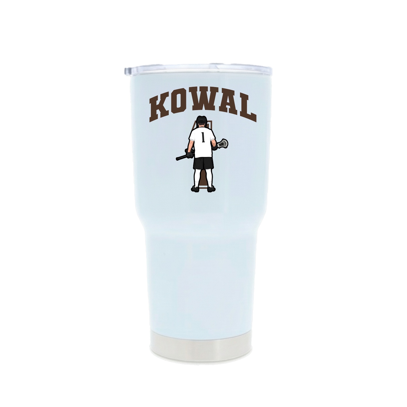 30oz Stainless Steel Tumbler — Number in White
