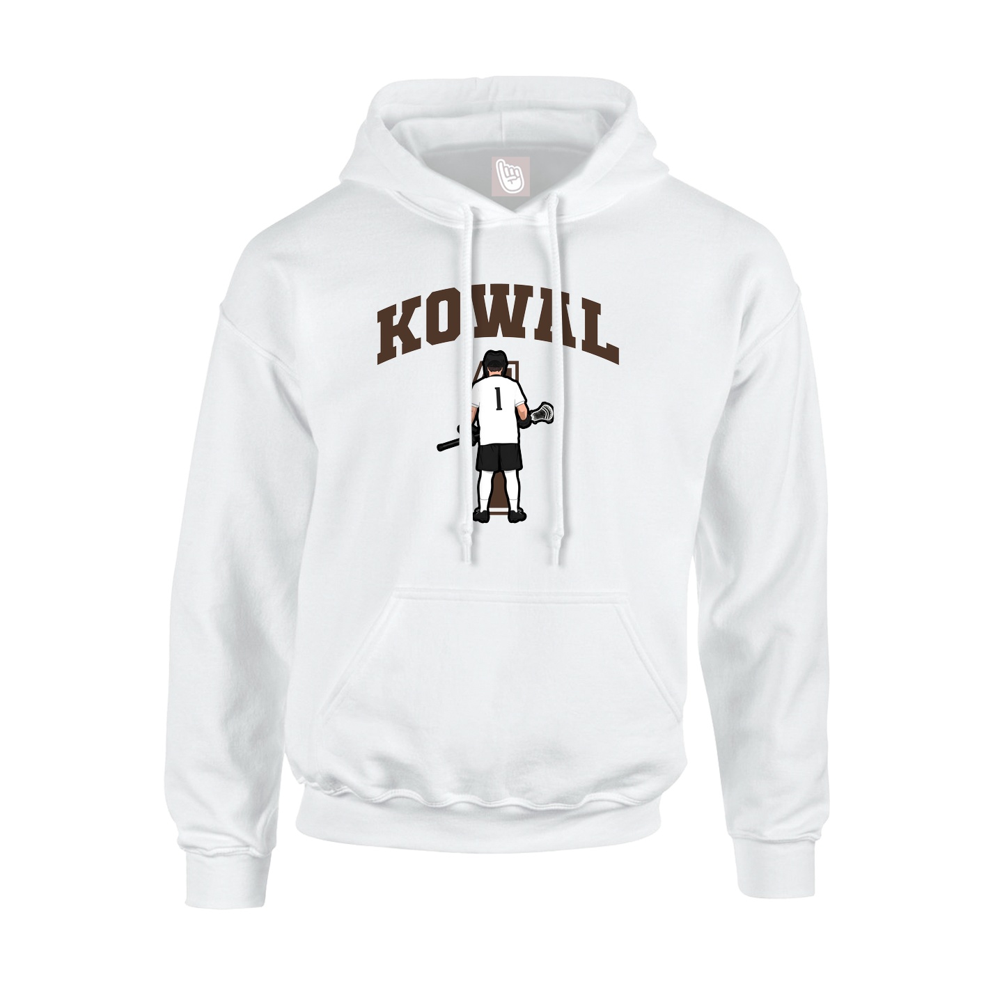 Youth Hoodie — Number in White