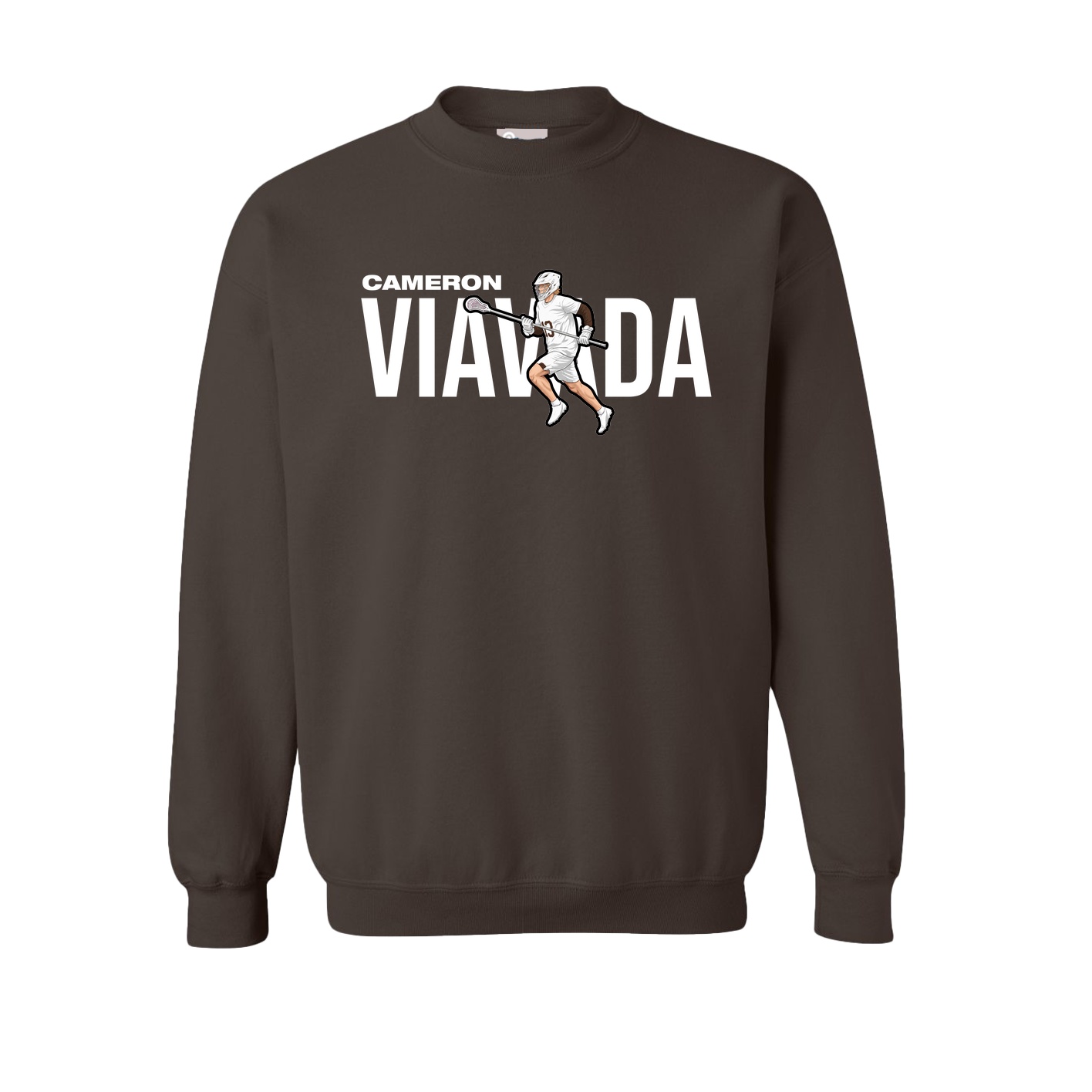 Fleece Crew — Player Name in Brown