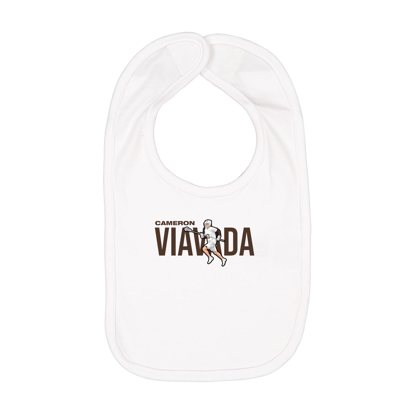 Infant Bib — Player Name in White