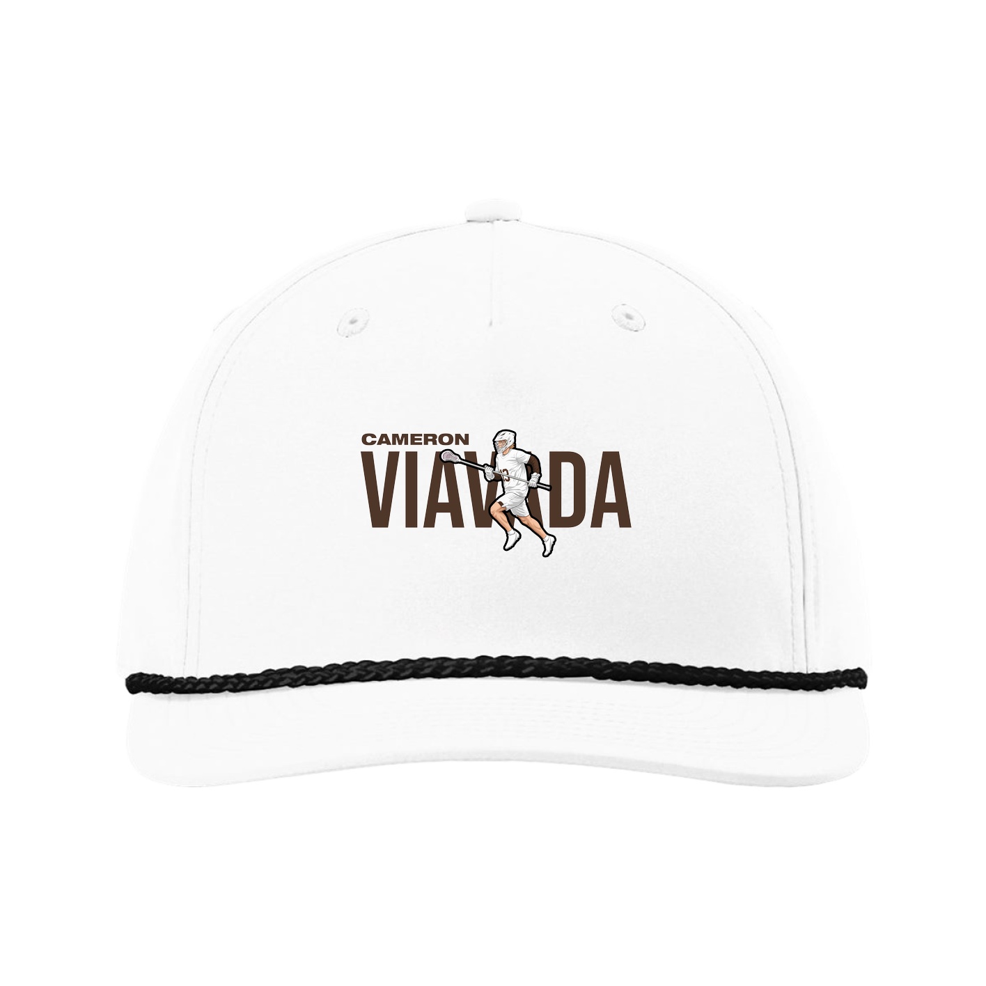 Five-Panel Classic Rope Cap — Player Name in White